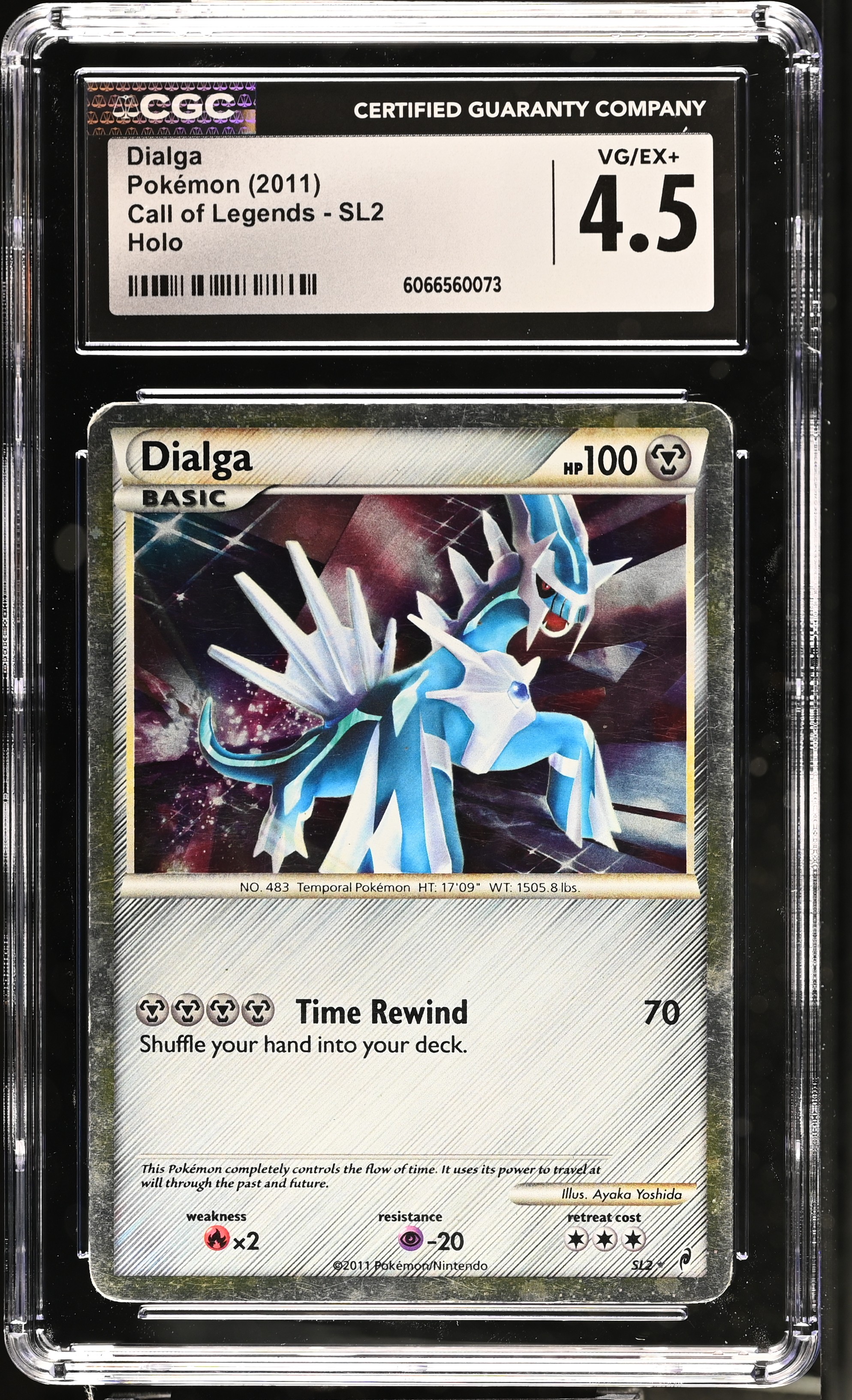 2011 #Sl2 Dialga-Holo CGC 4.5 Call Of Legends Pokemon
