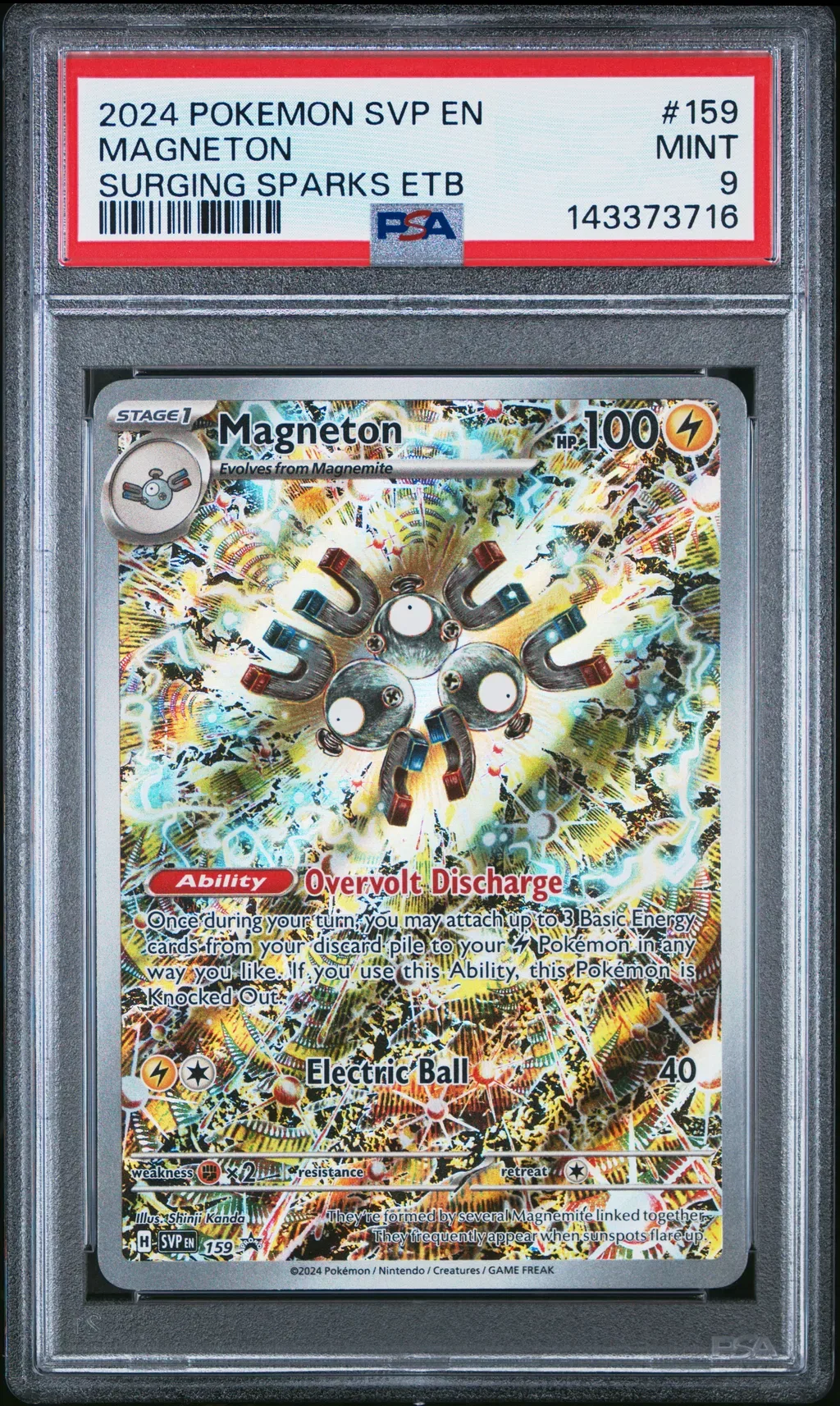 2024 #159 Magneton PSA 9 Svp En-Sv Black Star Promo