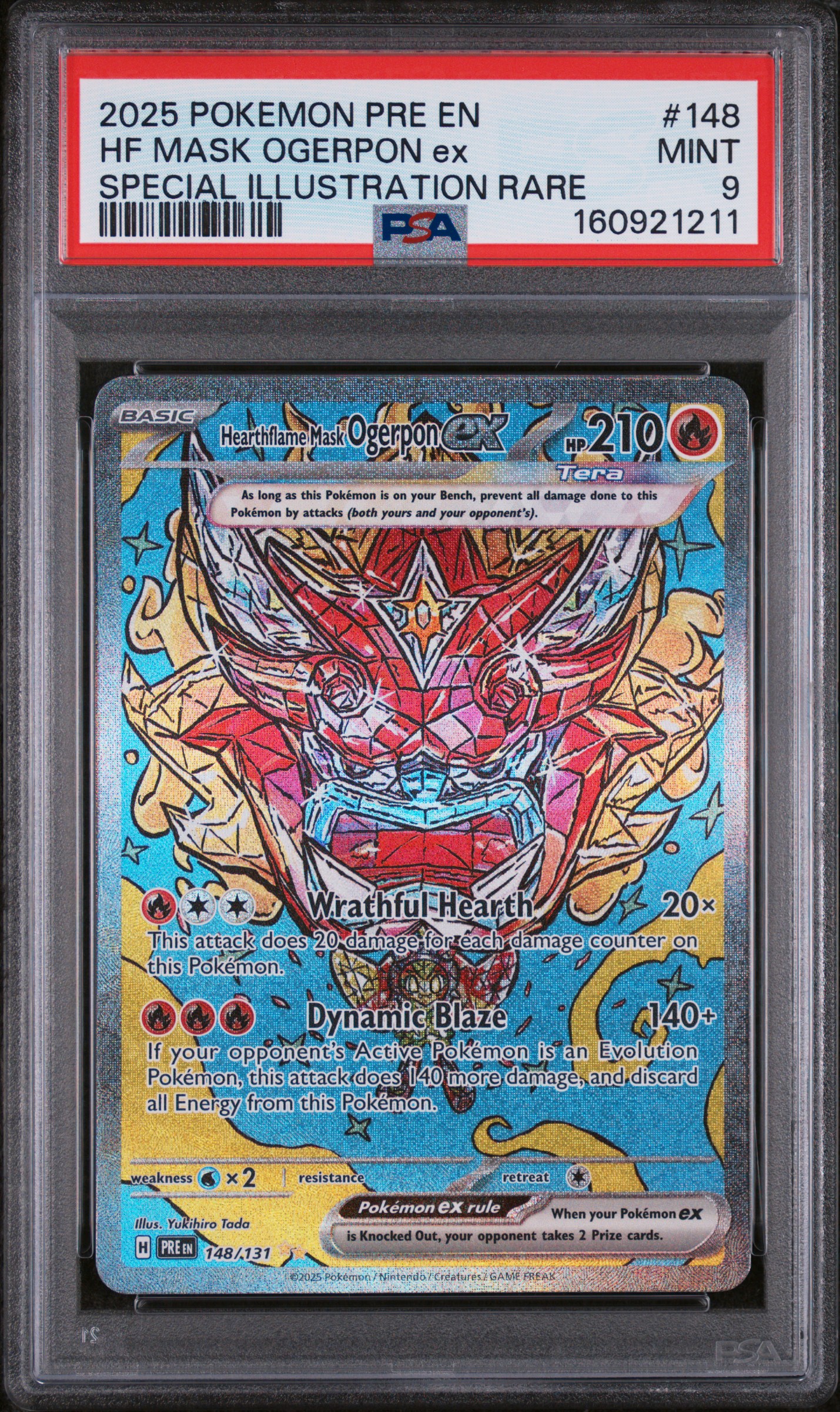Hearthflame Mask Ogerpon EX card artwork