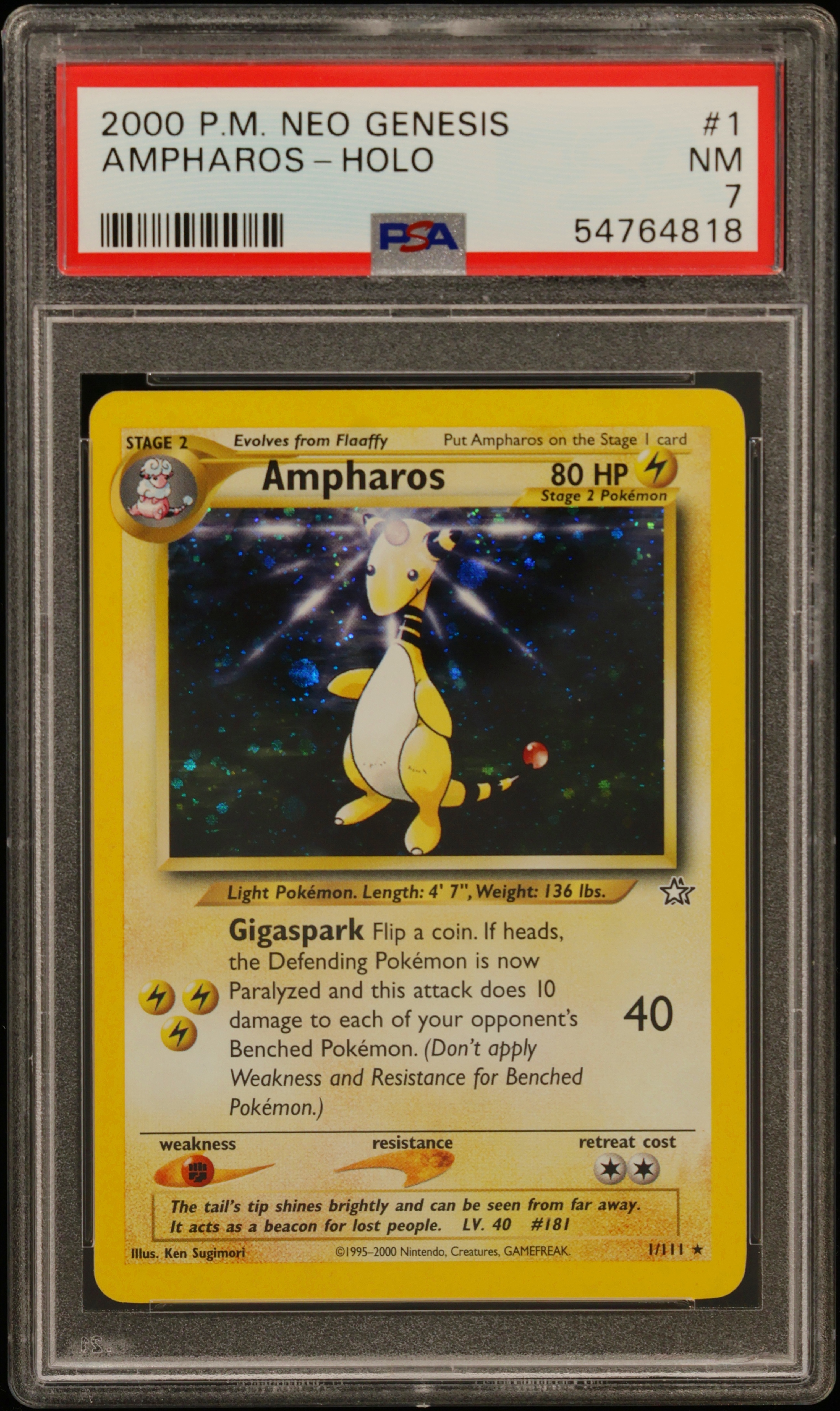 Ampharos-Holo card artwork