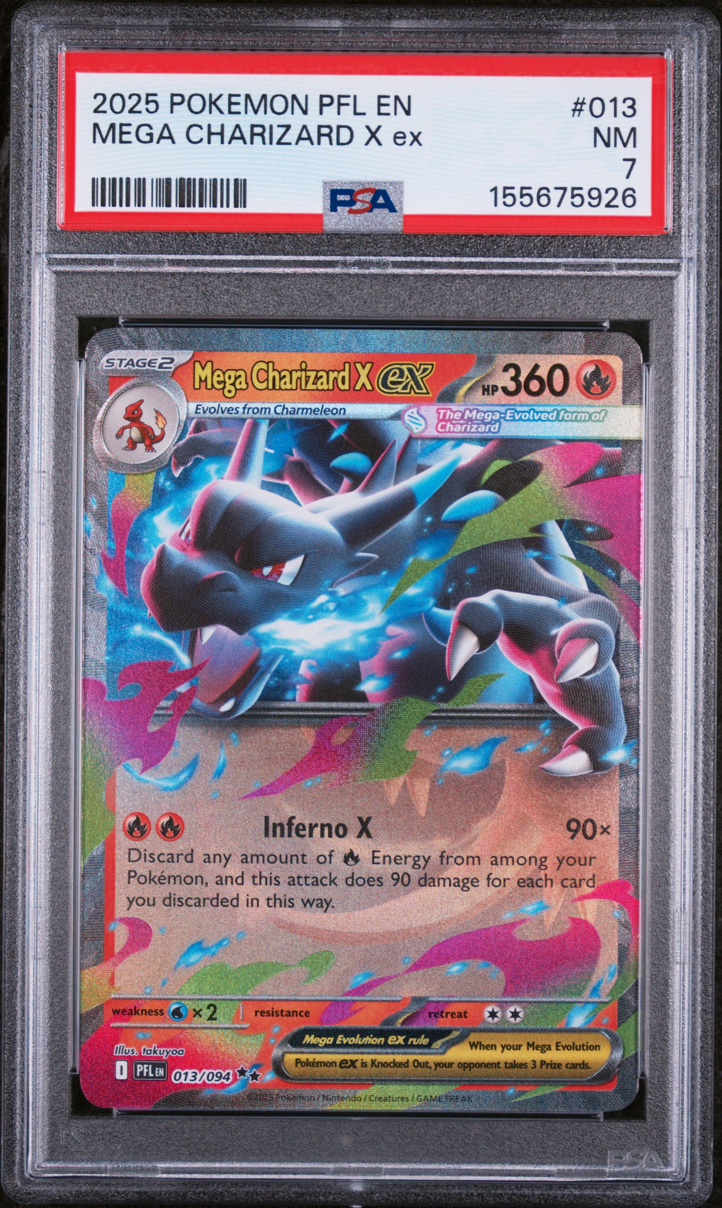Mega Charizard X ex card artwork