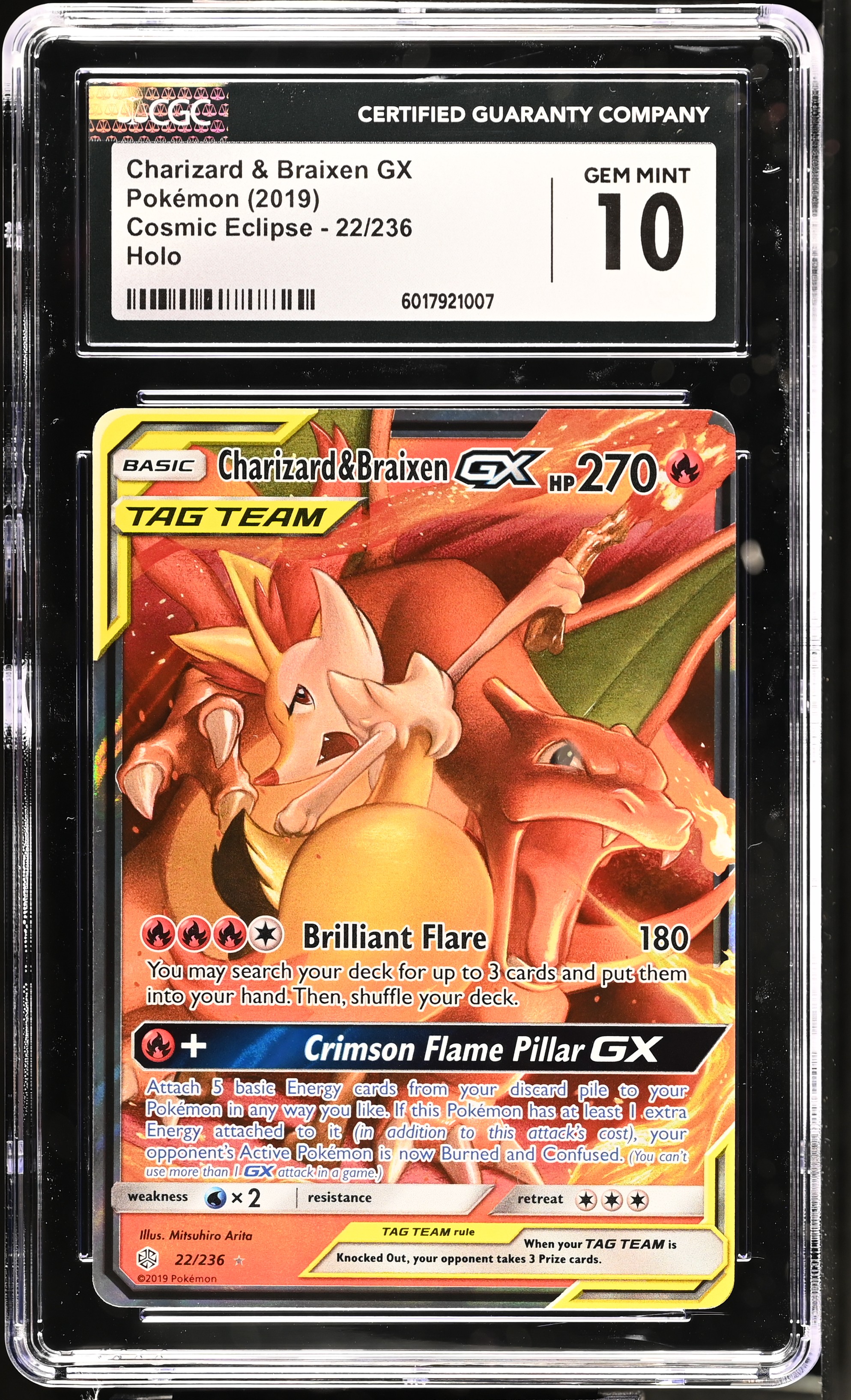 Charizard & Braixen GX card artwork