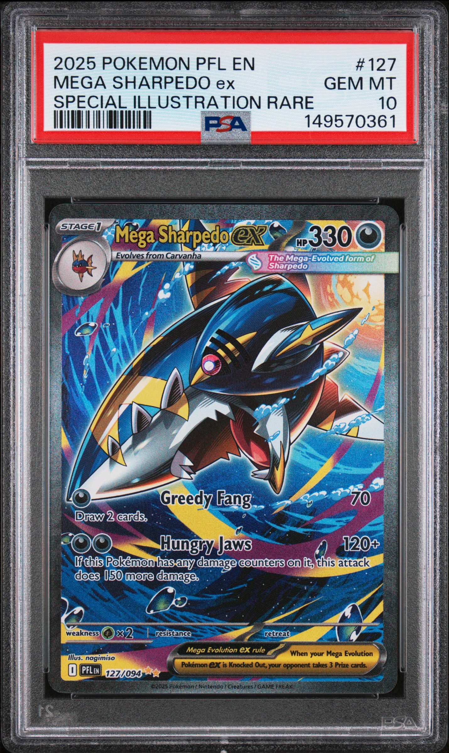 Mega Sharpedo EX card artwork