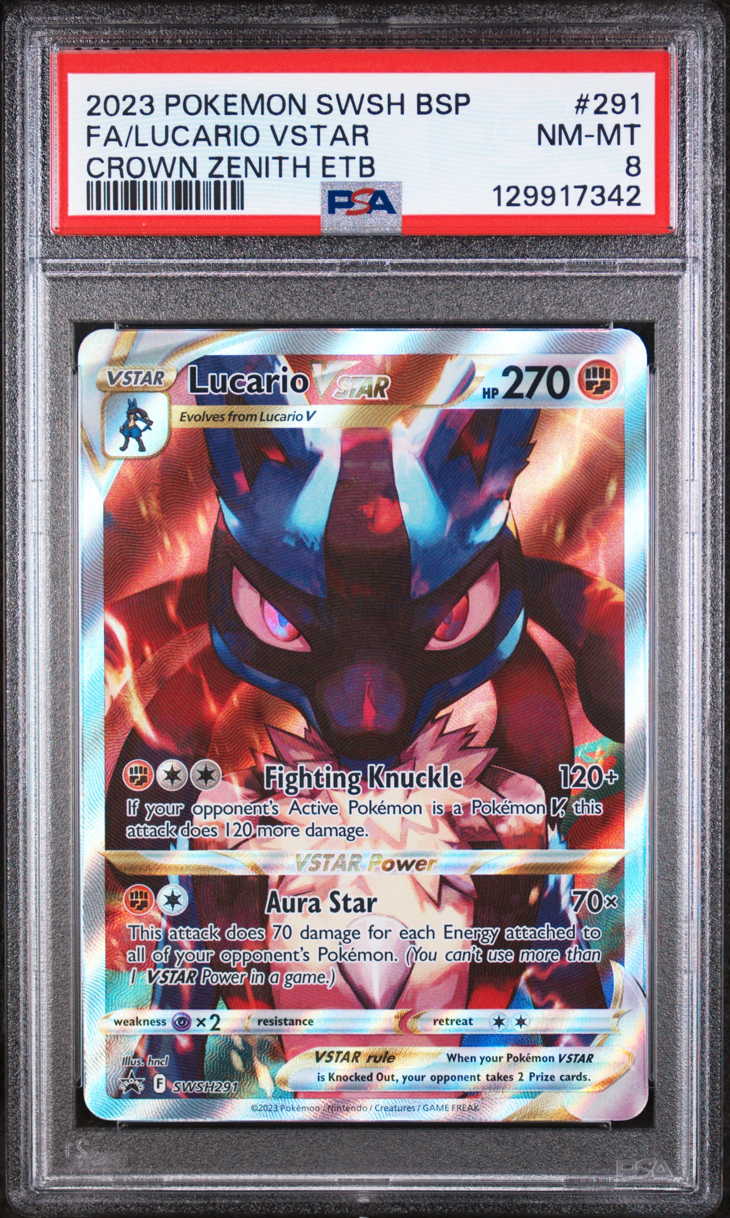 Full Art/Lucario Vstar card artwork