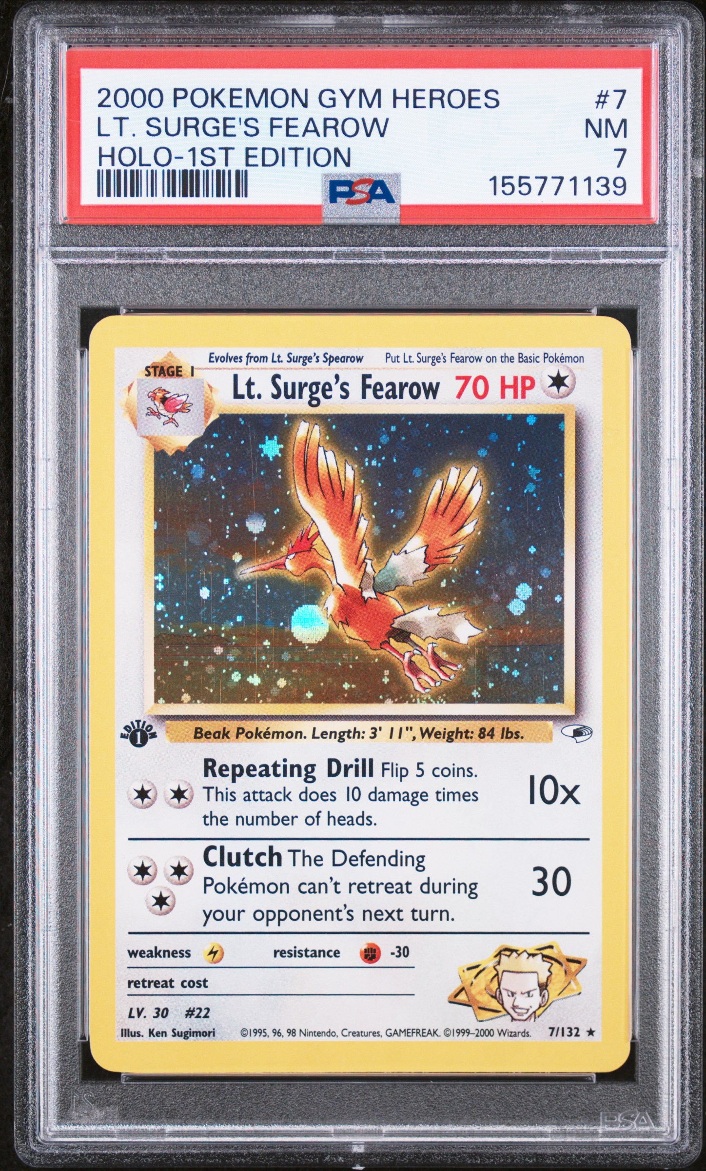 LT. Surge's Fearow card artwork