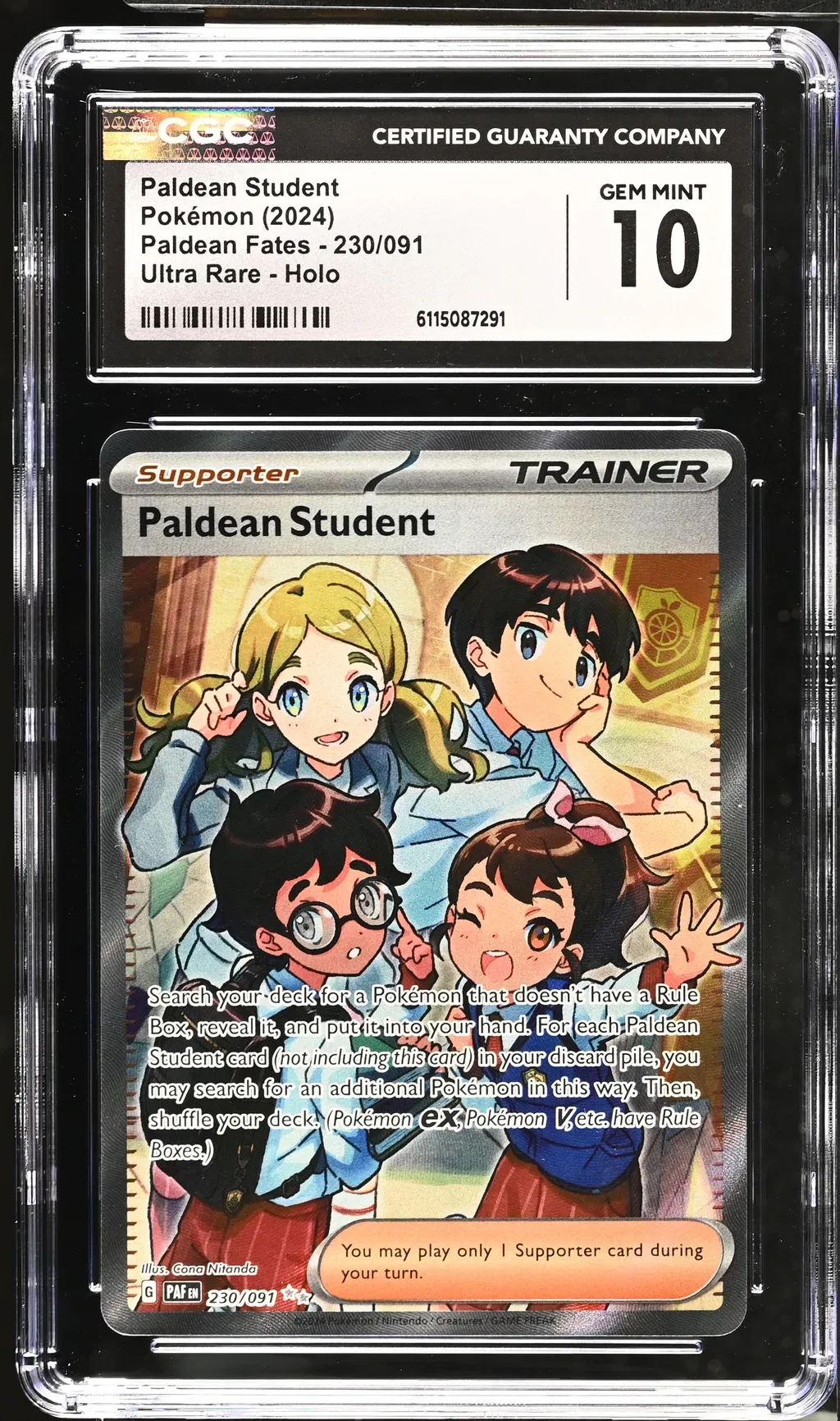 Paldean Student card artwork