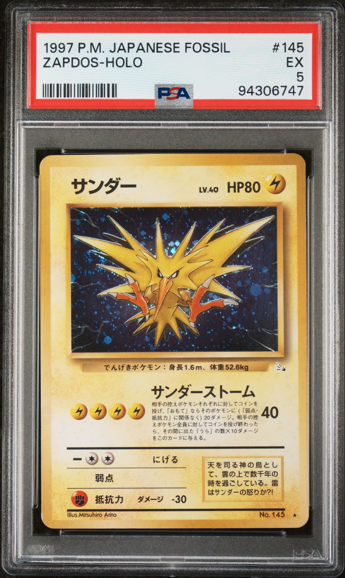 Zapdos-Holo card artwork