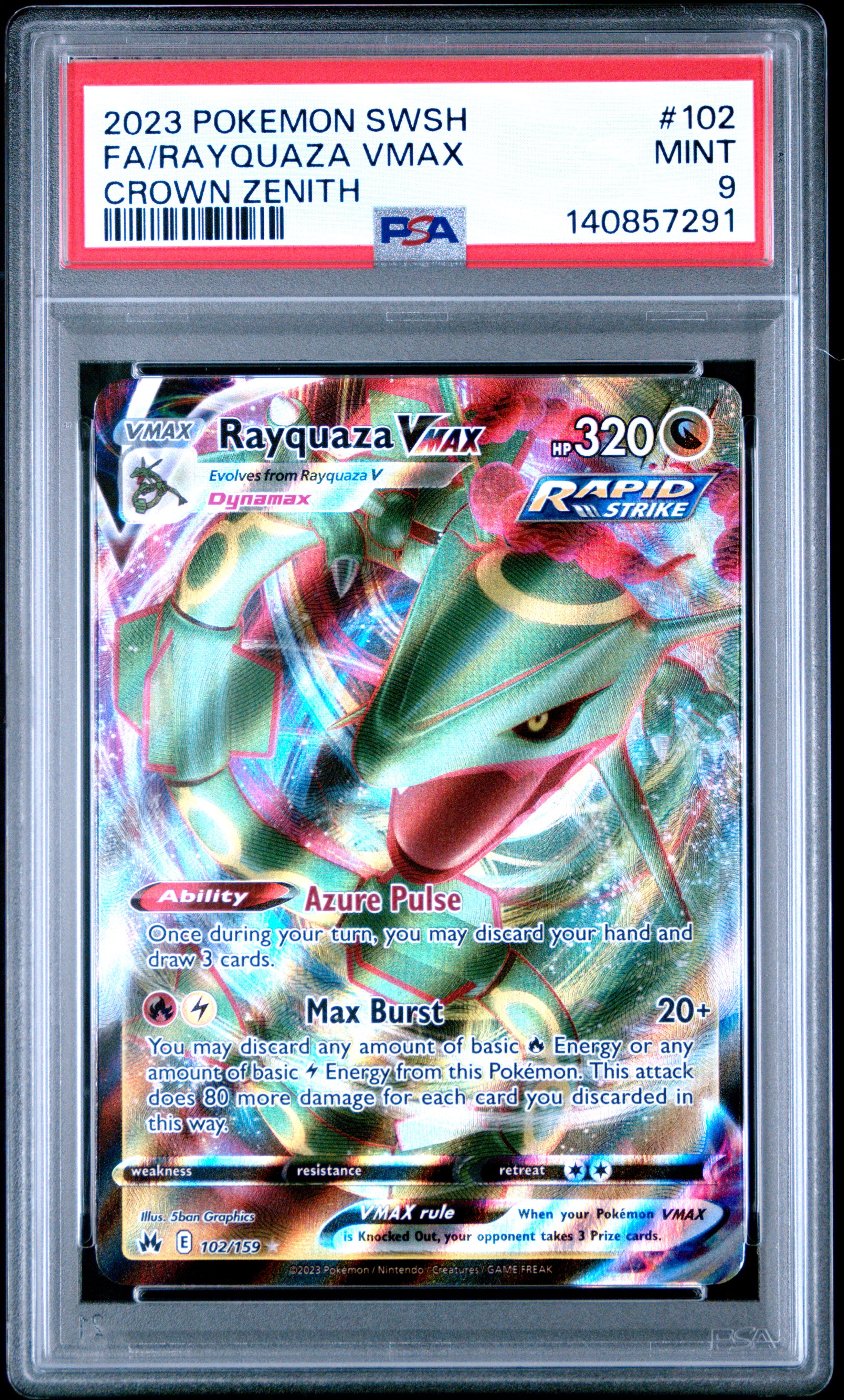 Rayquaza VMAX card artwork