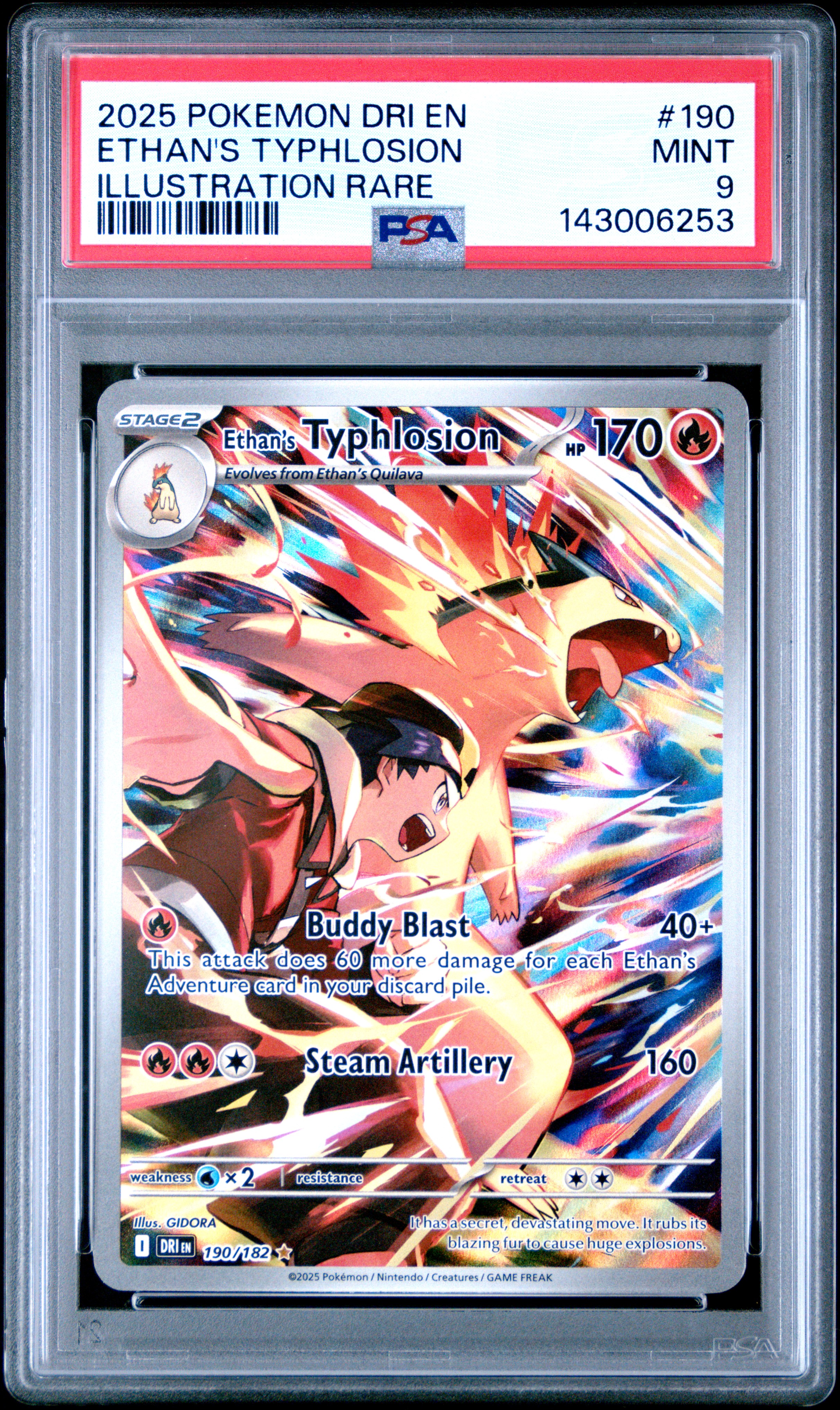 Ethan's Typhlosion card artwork
