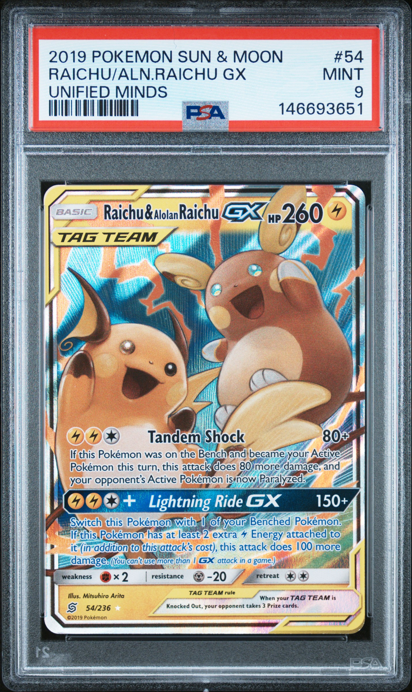 Raichu & Alolan Raichu GX card artwork