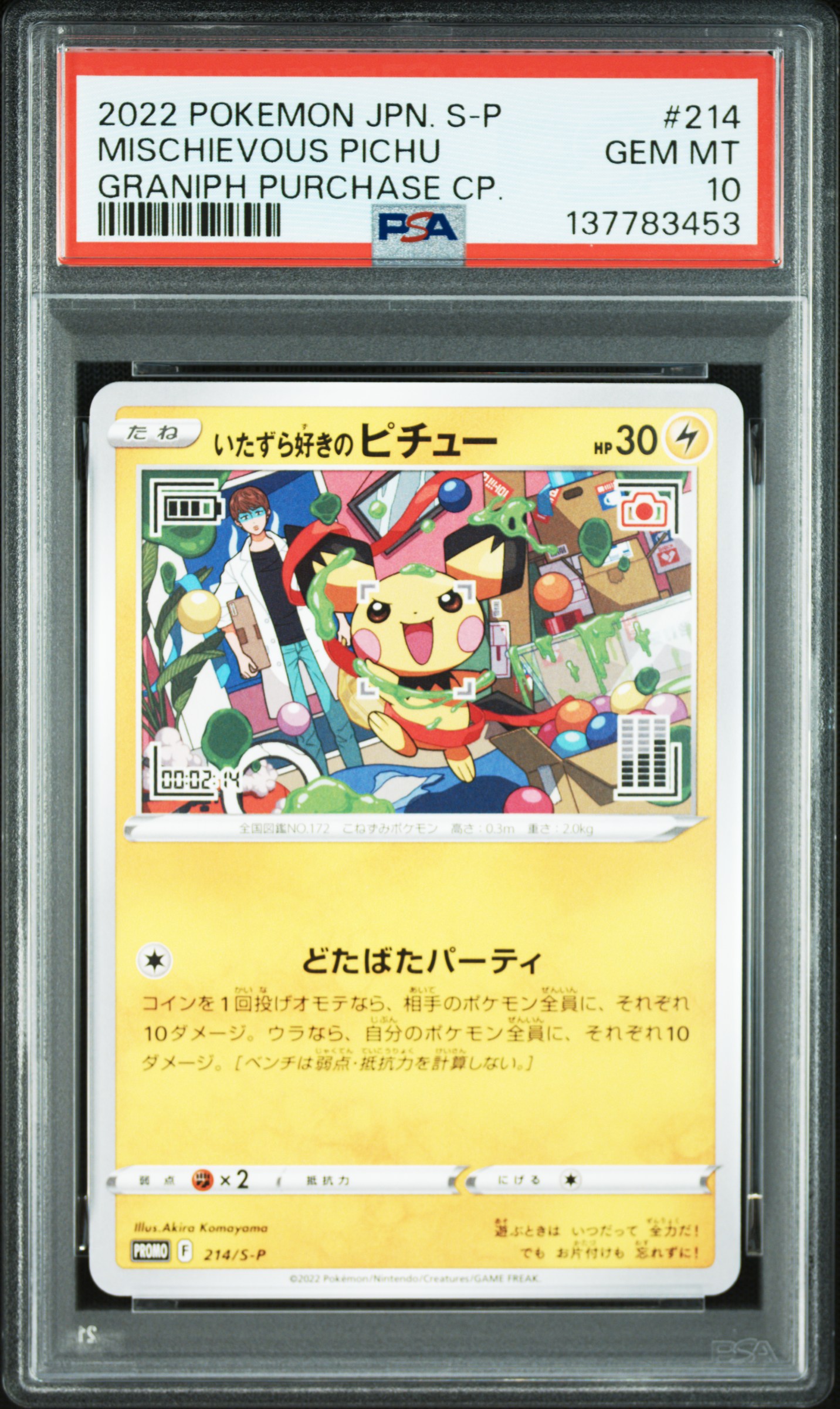Mischievous Pichu card artwork