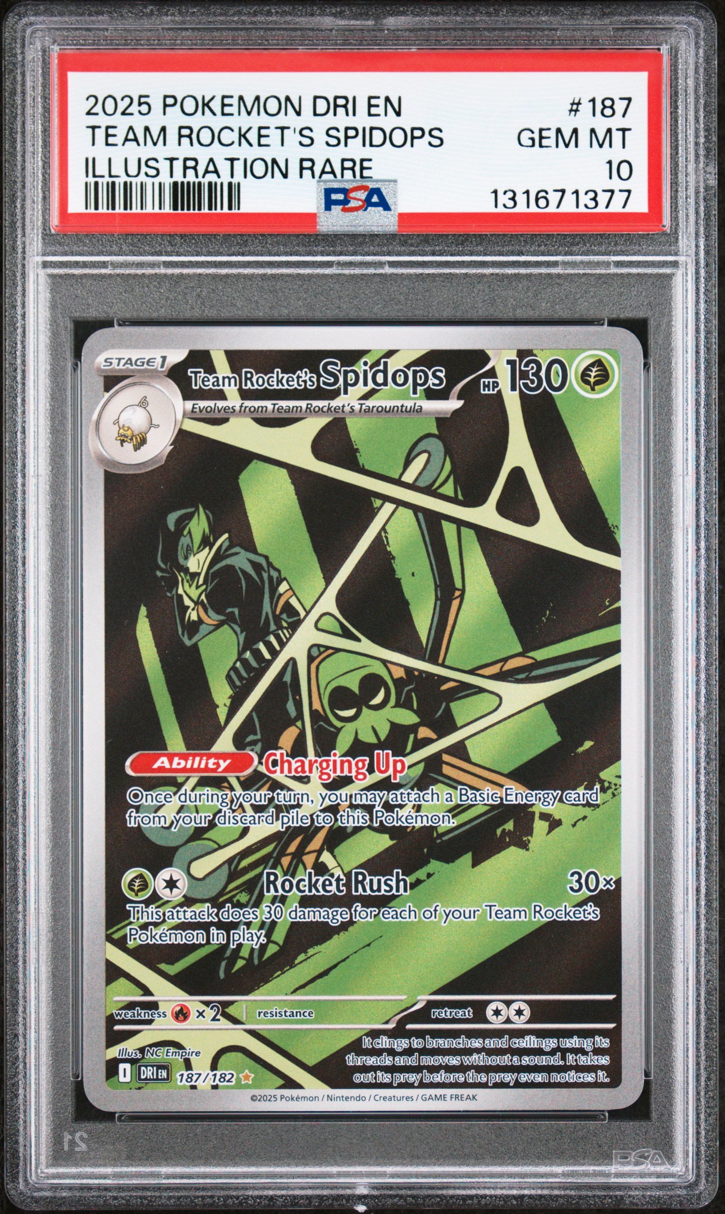 Team Rocket's Spidops card artwork
