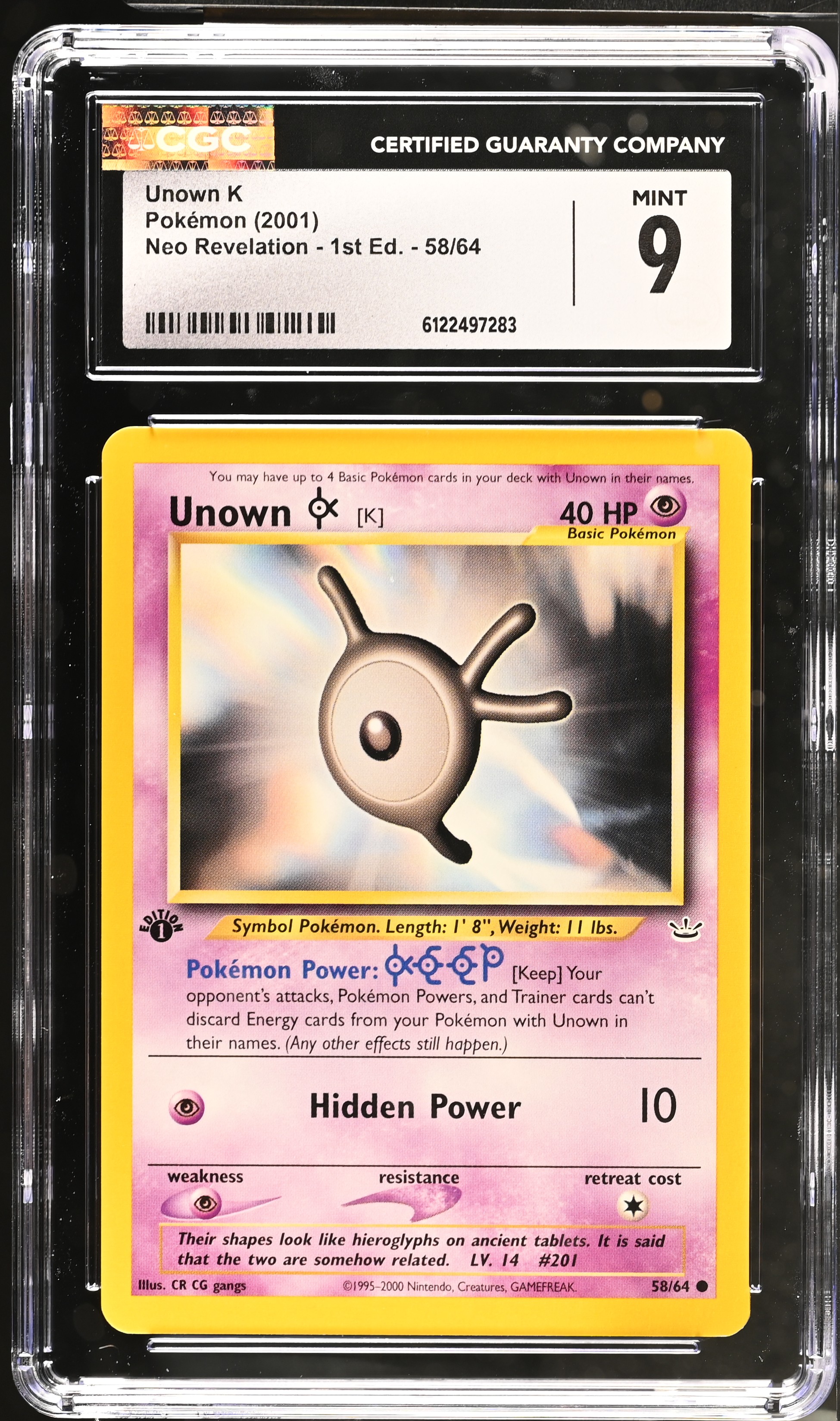 Unown K card artwork