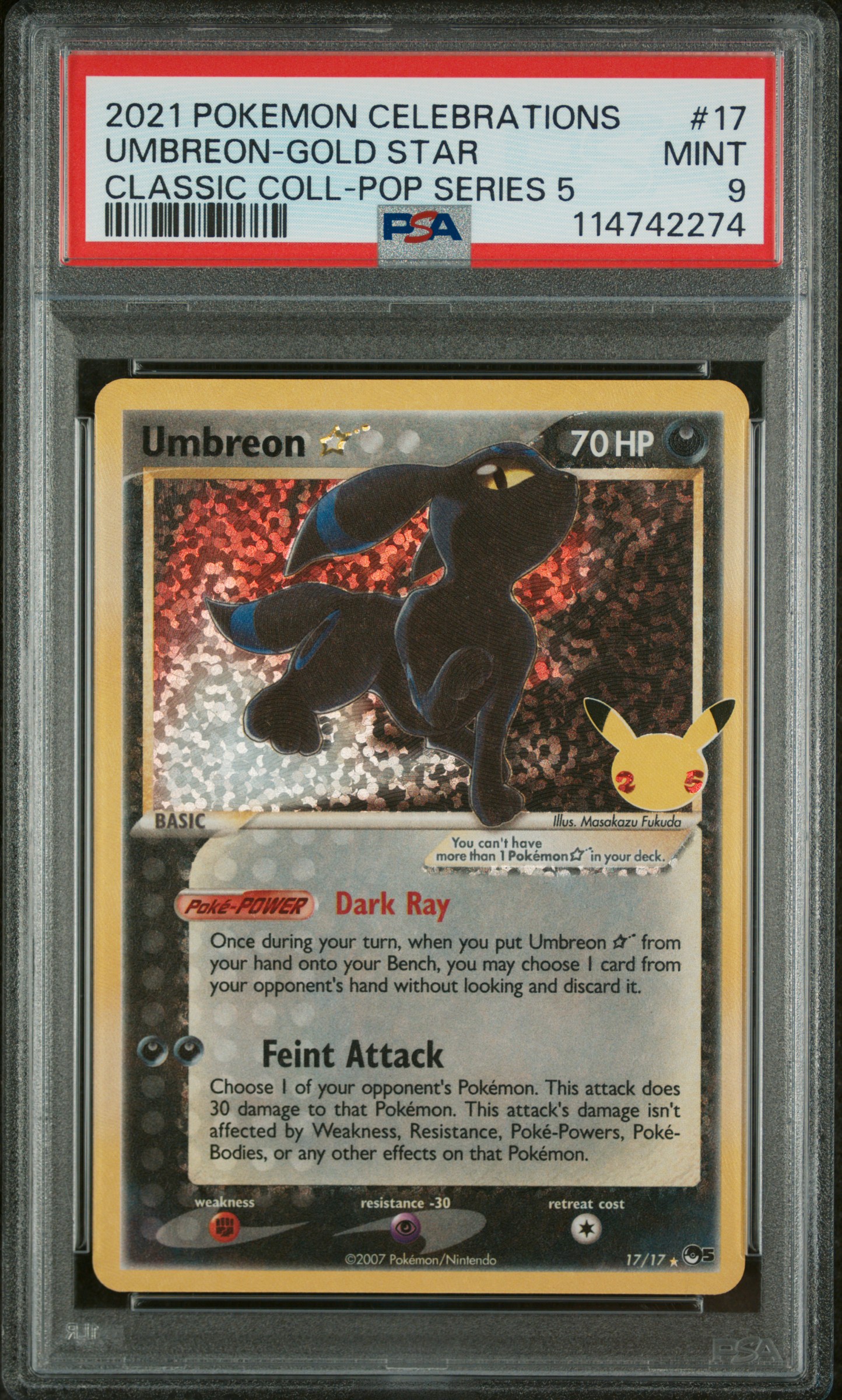 Umbreon-Gold Star card artwork