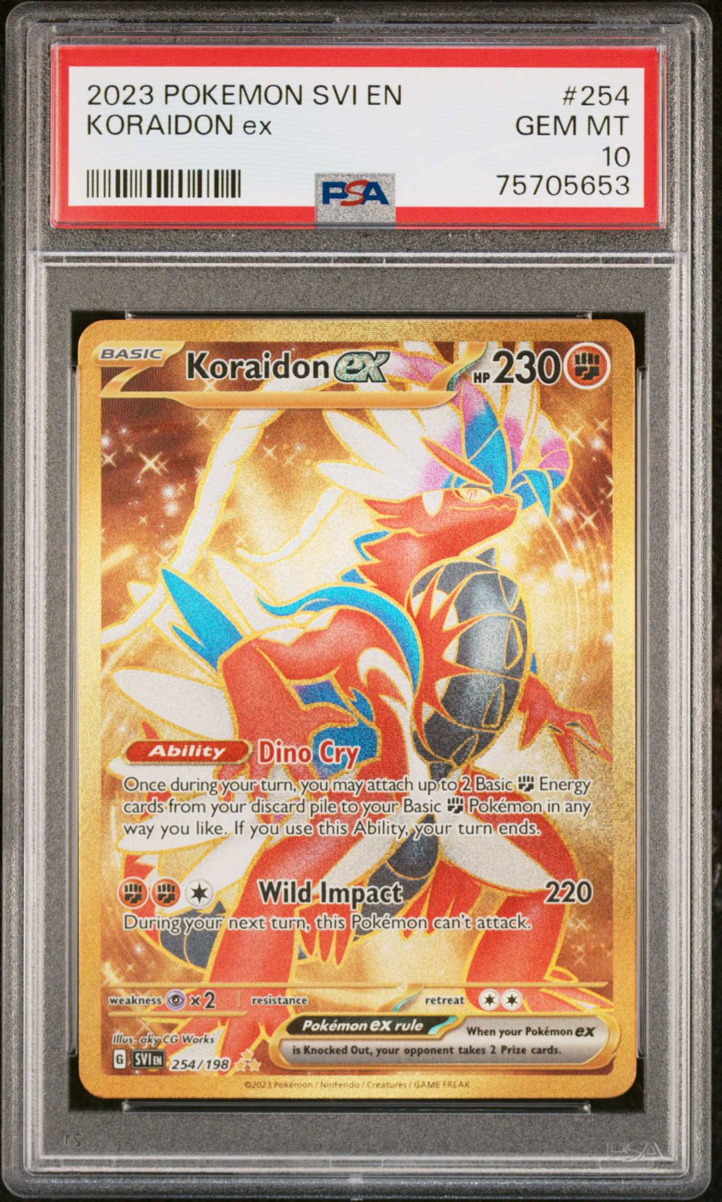 Koraidon ex card artwork