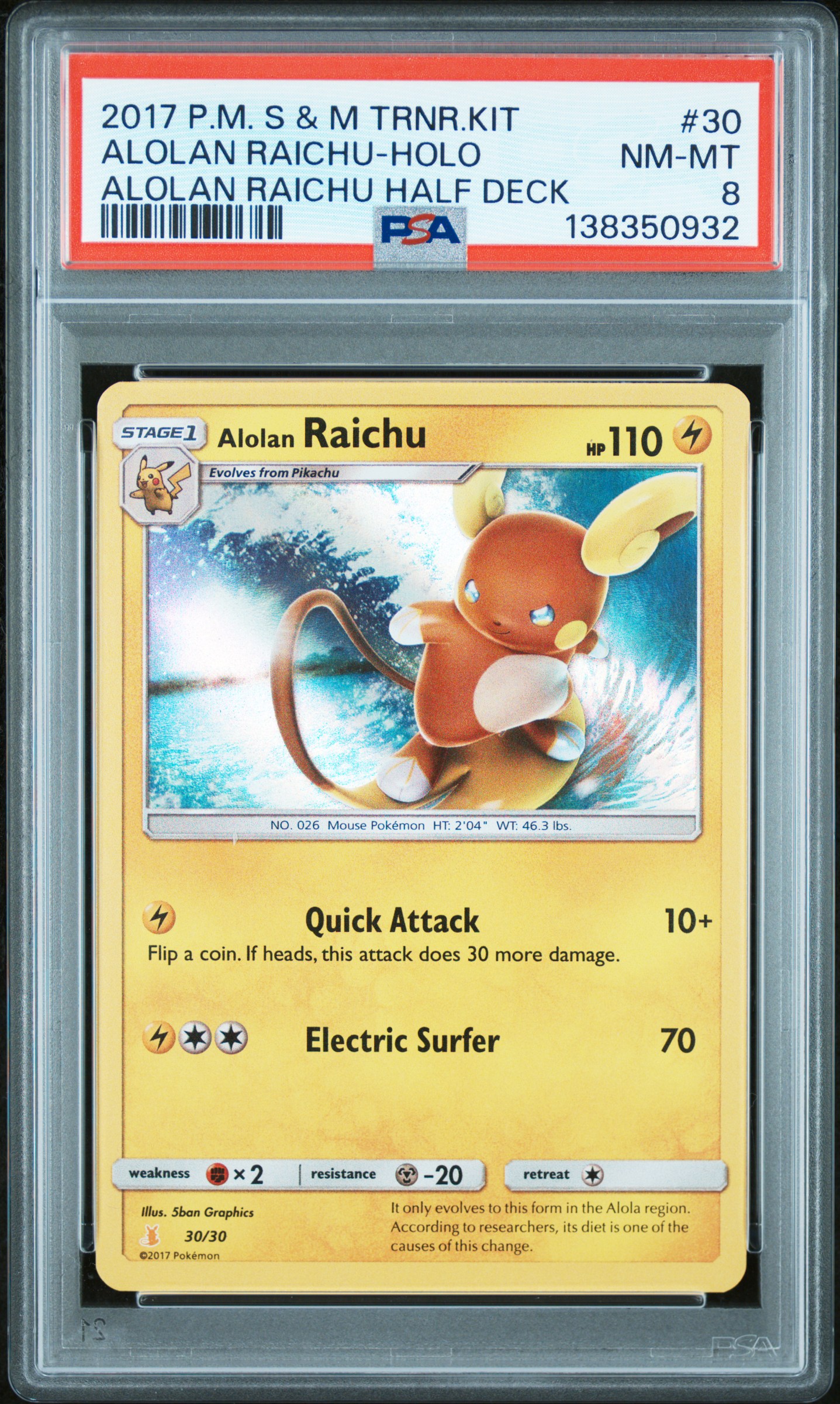 Alolan Raichu-Holo card artwork