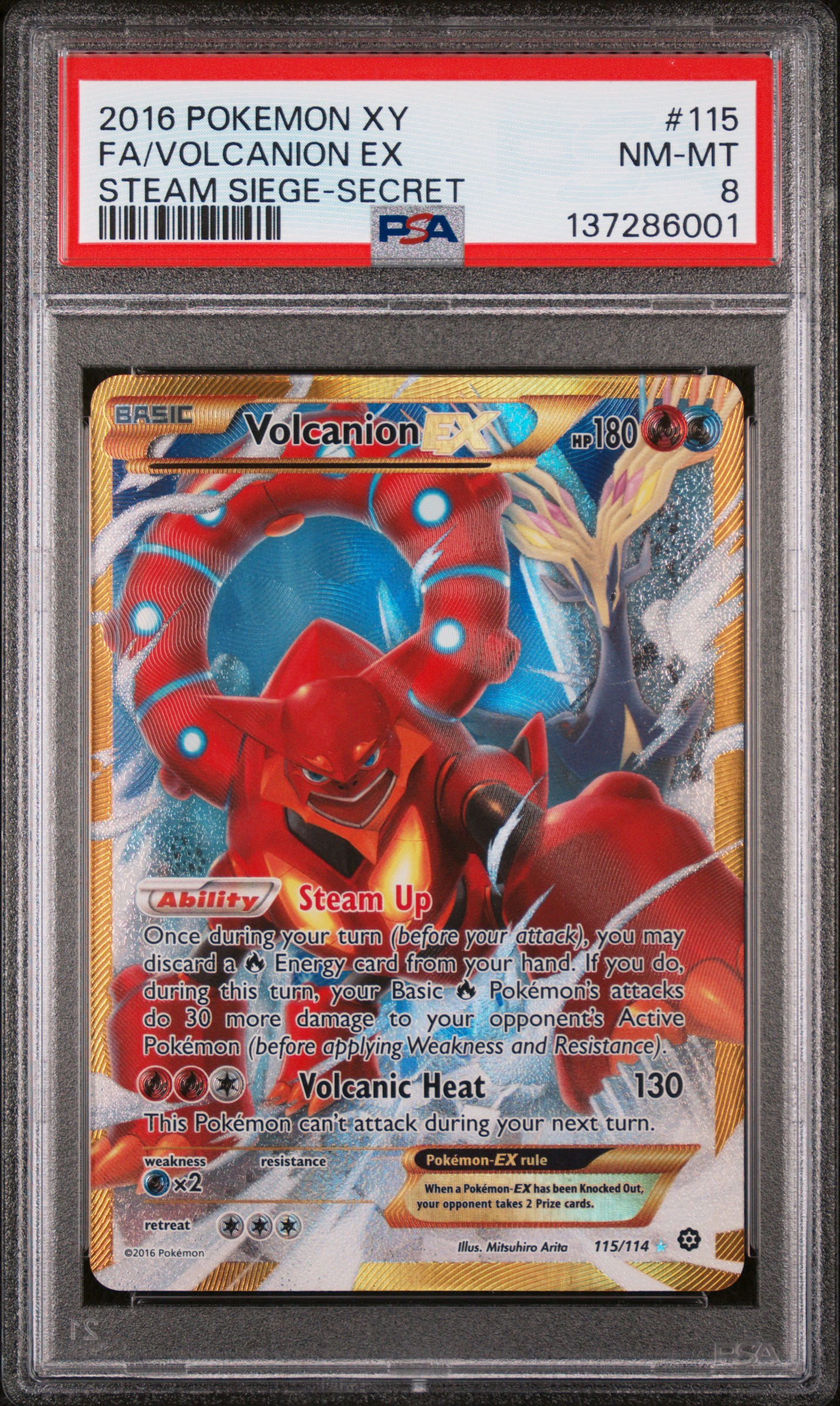 Full Art/Volcanion EX card artwork