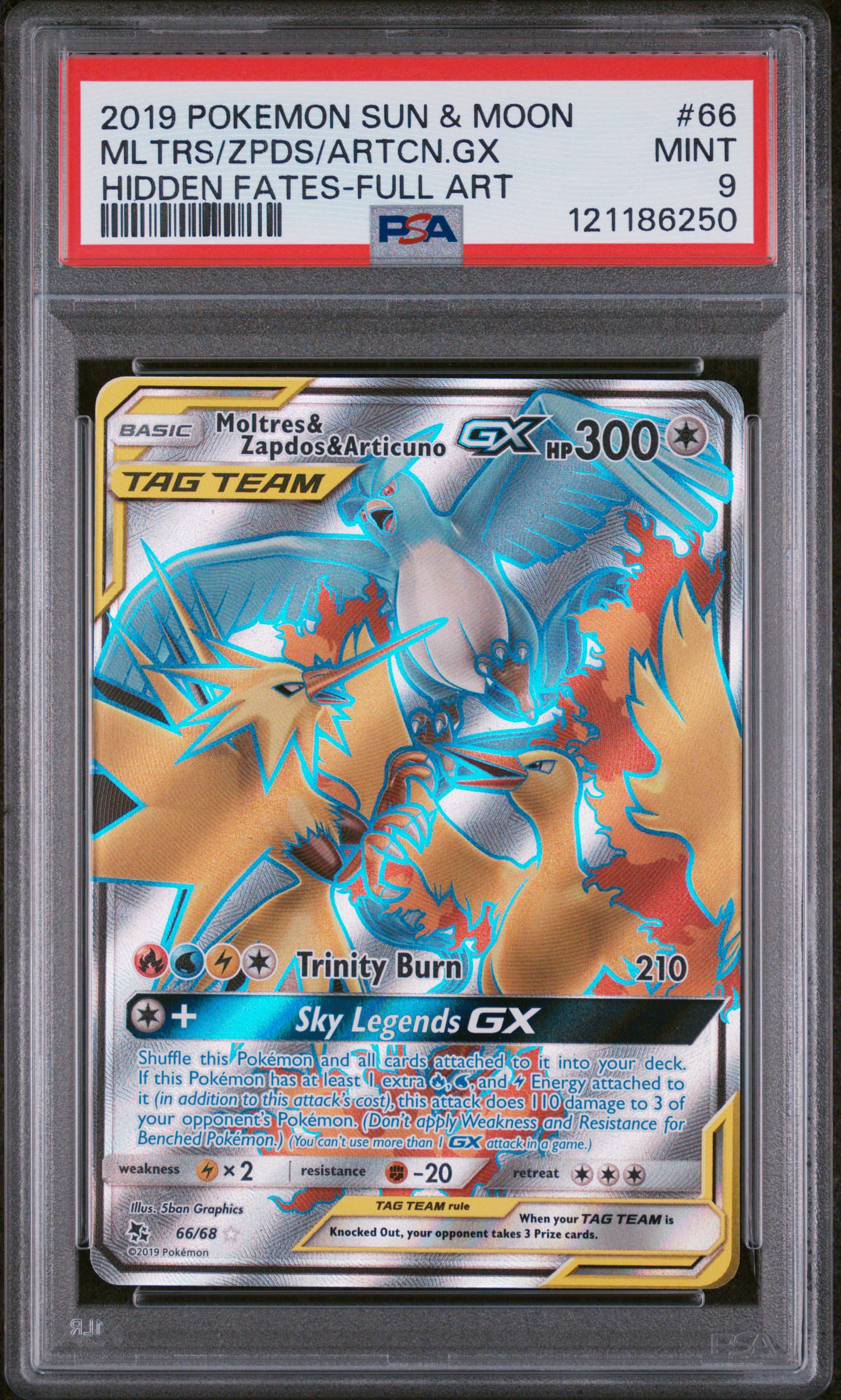 Full Art/Moltres & Zapdos & Articuno GX card artwork
