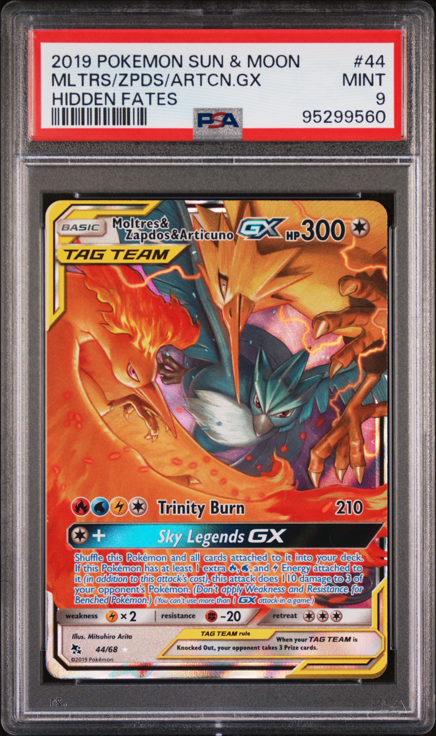 Moltres & Zapdos & Articuno GX card artwork