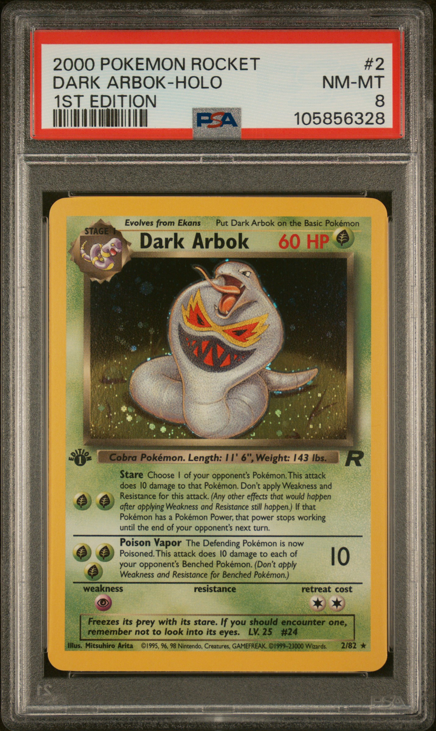 Dark Arbok-Holo card artwork