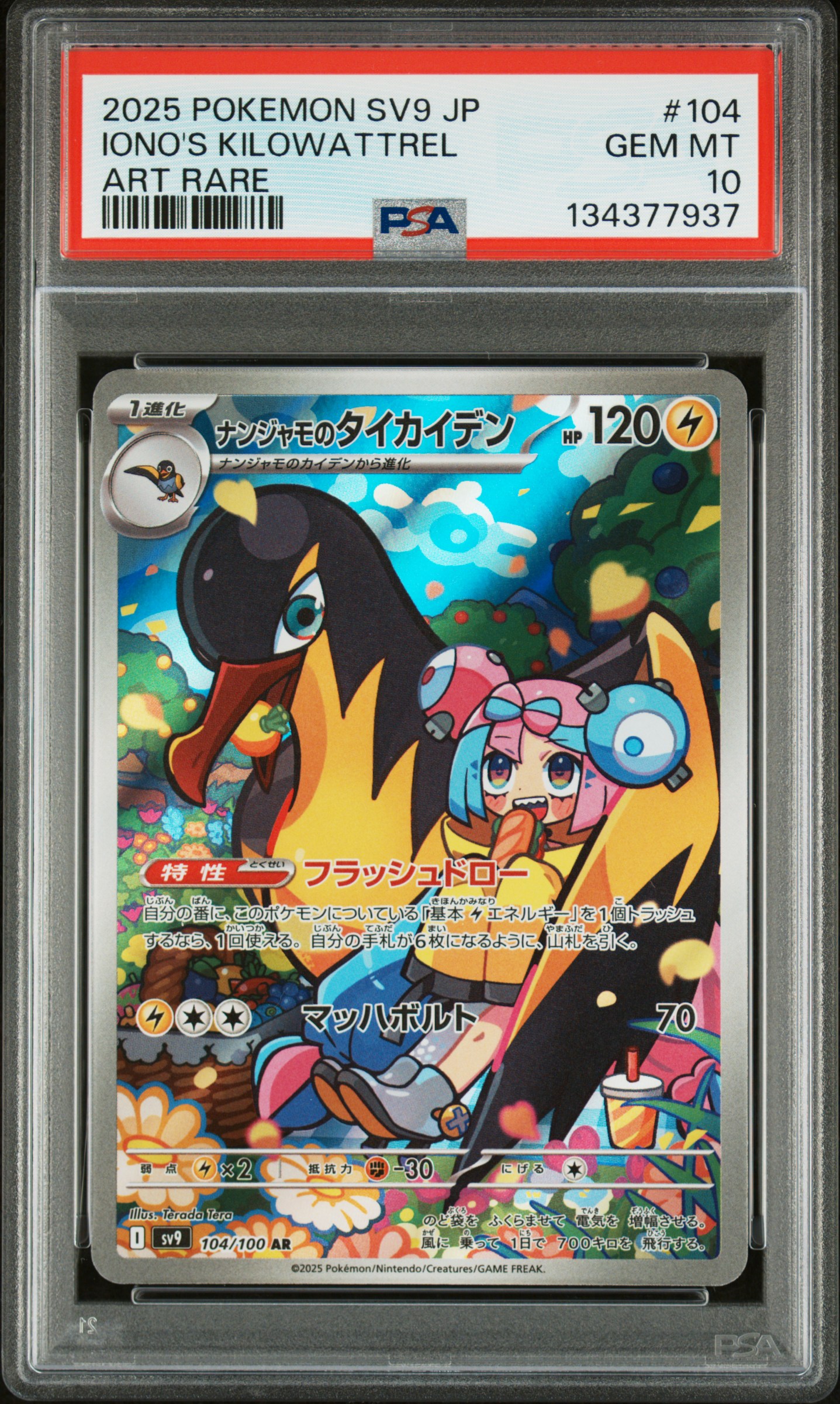 Iono's Kilowattrel card artwork