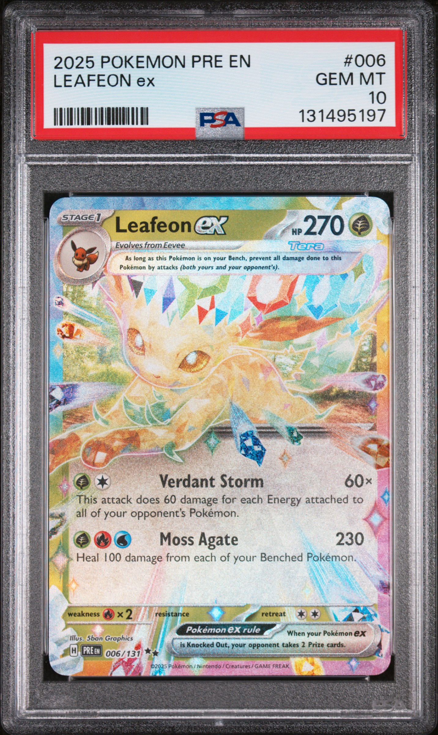 Leafeon ex card artwork