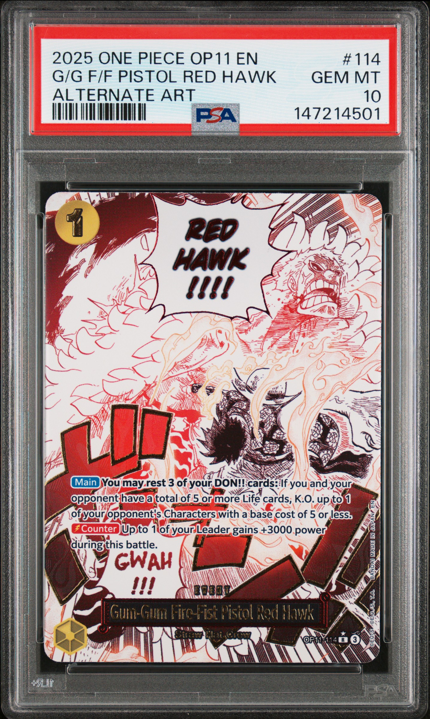 Gum-Gum Fire-Fist Pistol Red Hawk card artwork
