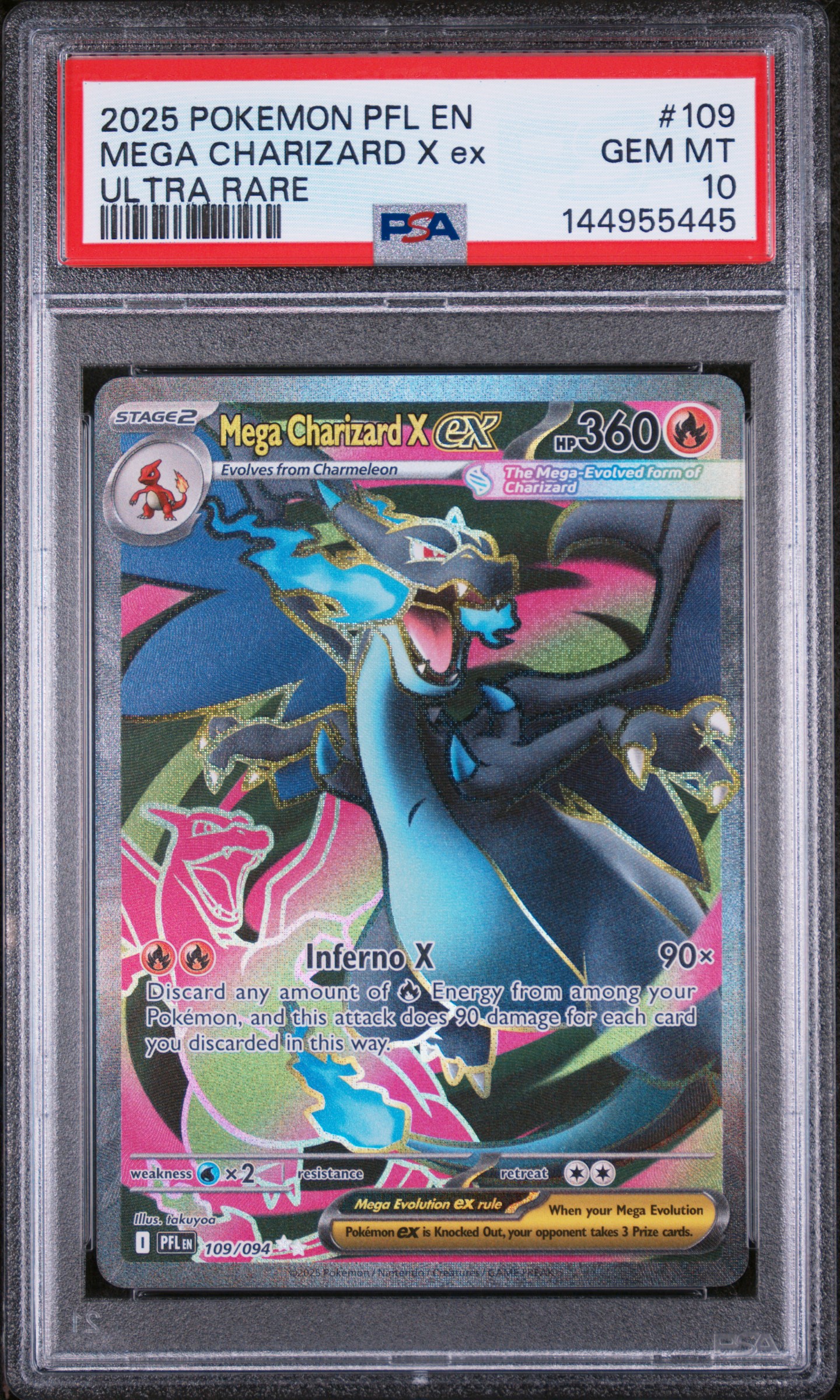 Mega Charizard X EX card artwork