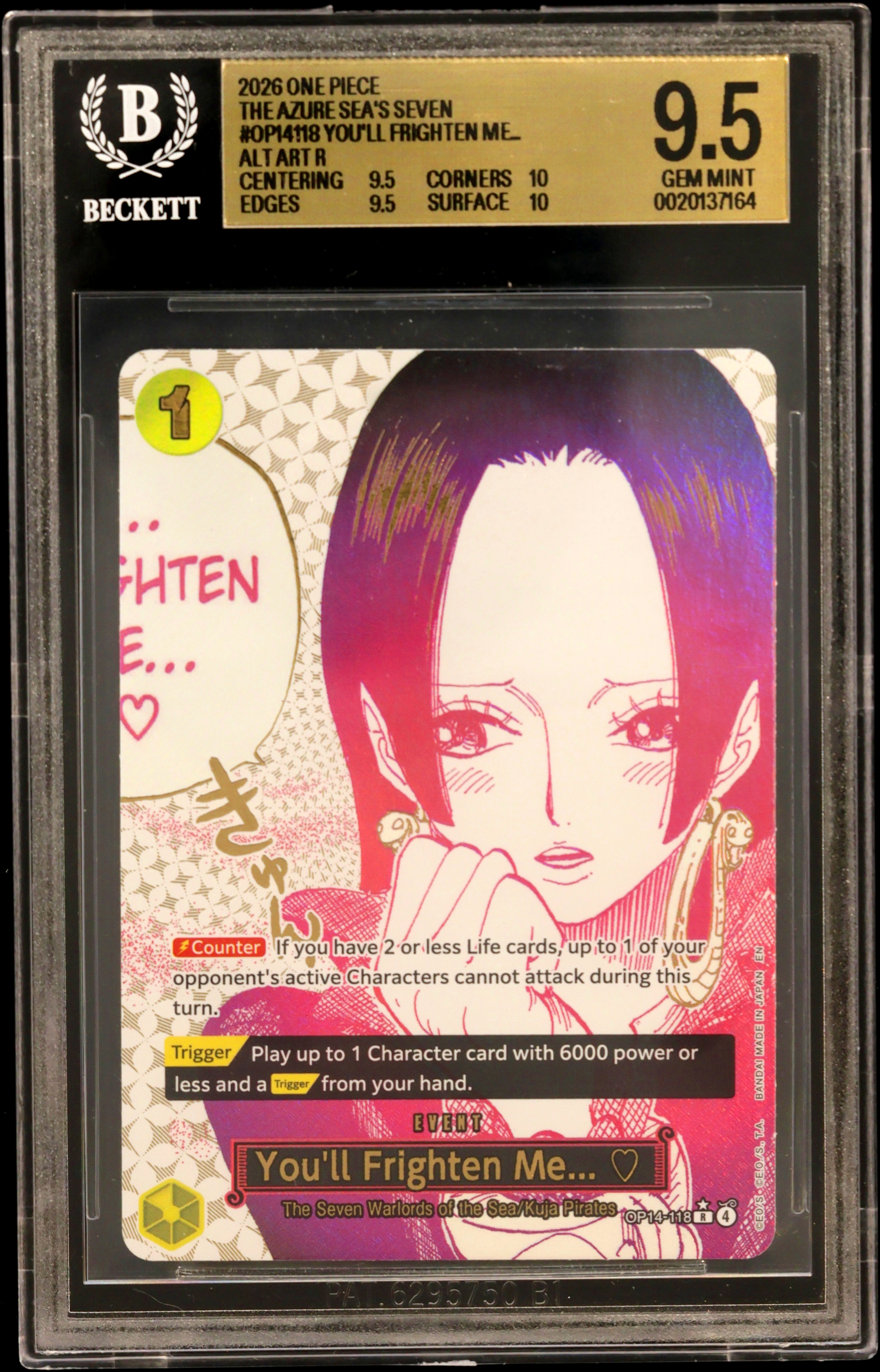 You'll Frighten Me... card artwork