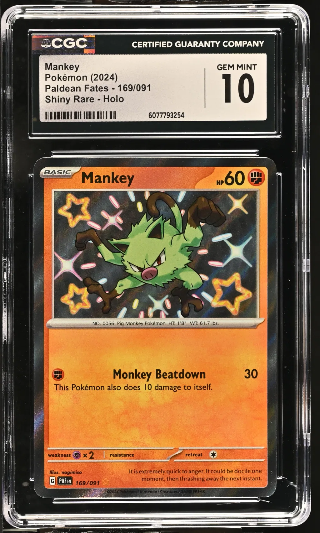 Mankey card artwork