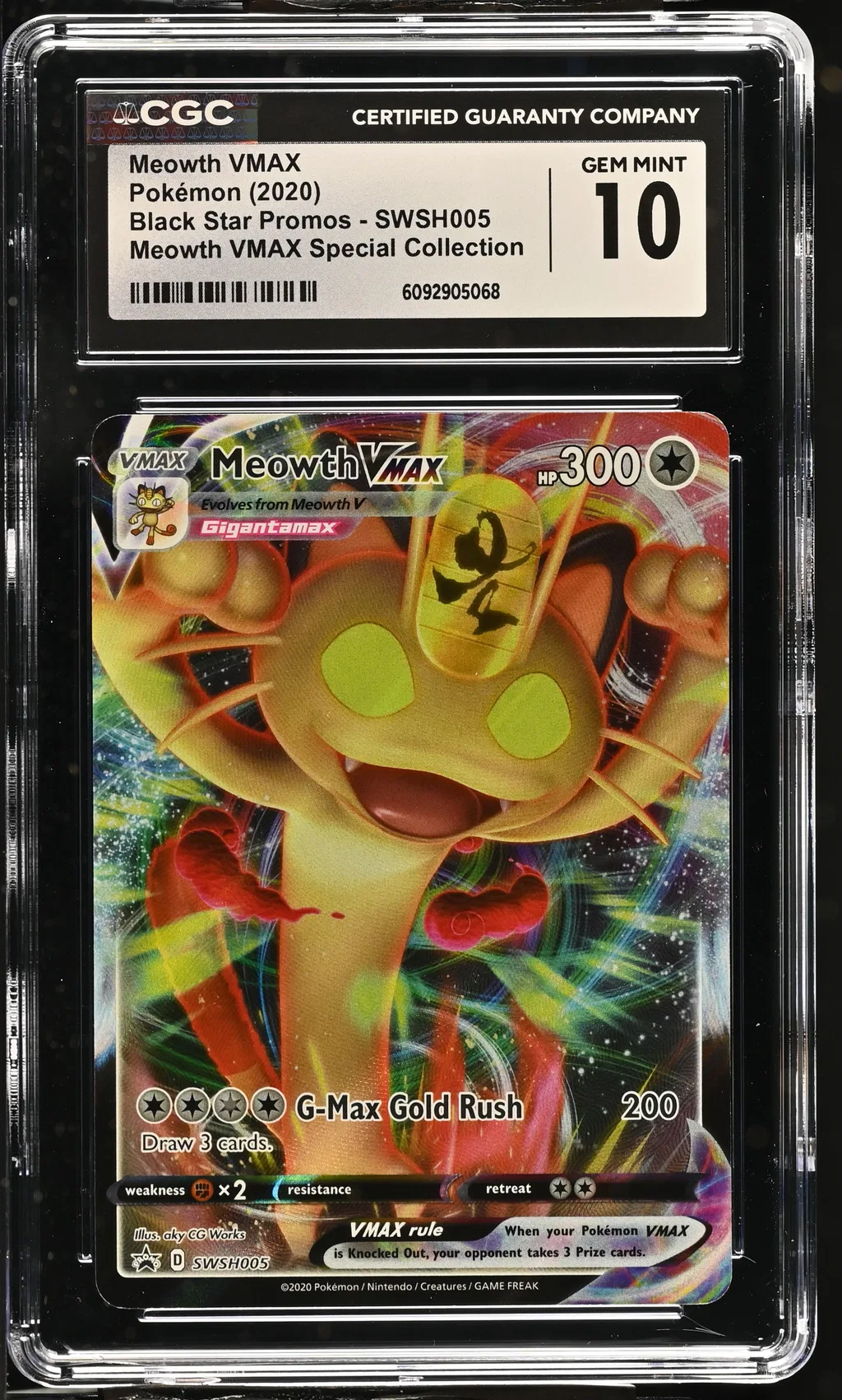 Meowth VMAX card artwork