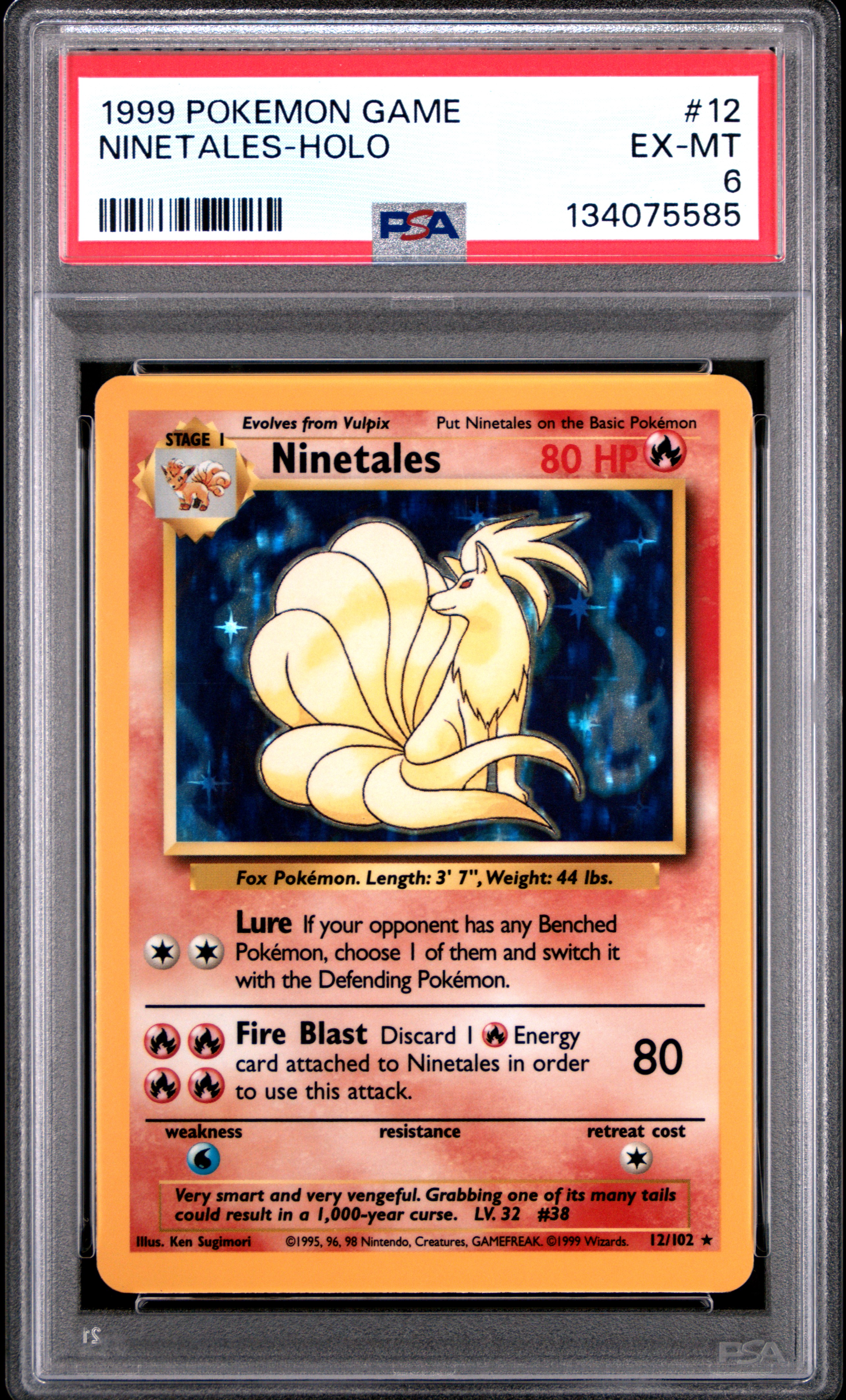 Ninetales-Holo card artwork