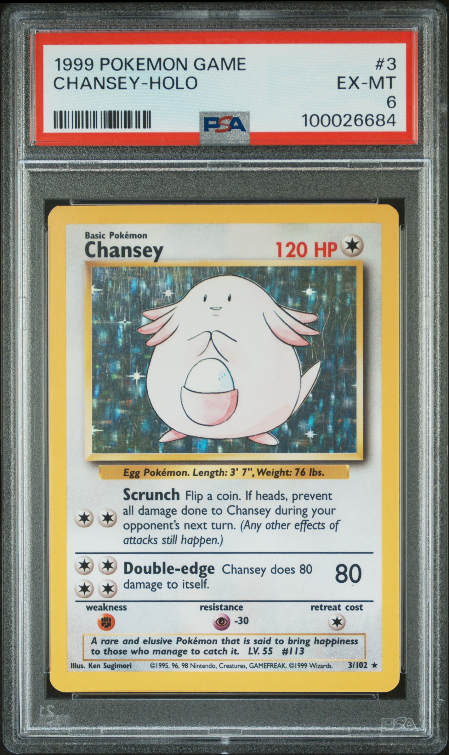 Chansey-Holo card artwork