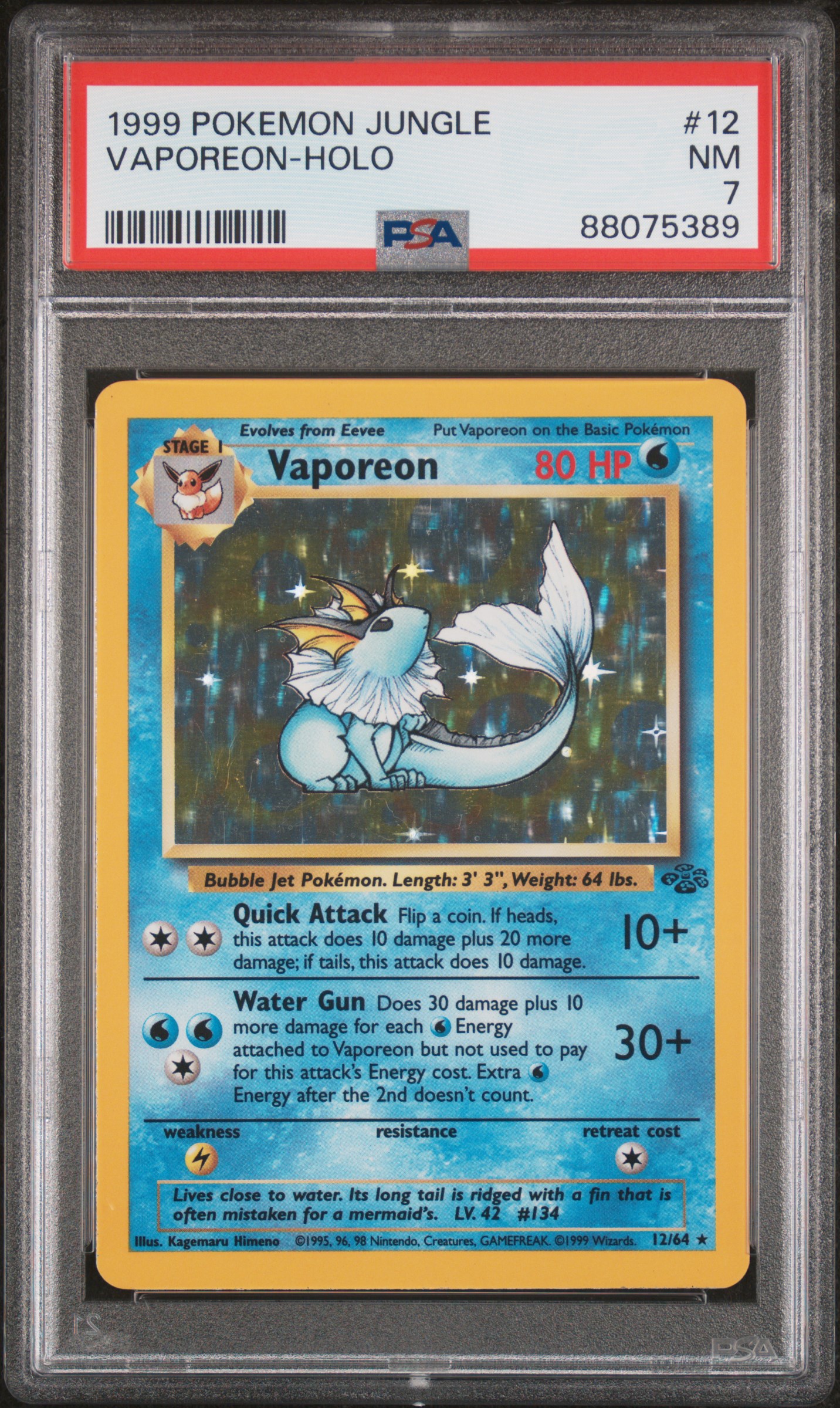 Vaporeon-Holo card artwork