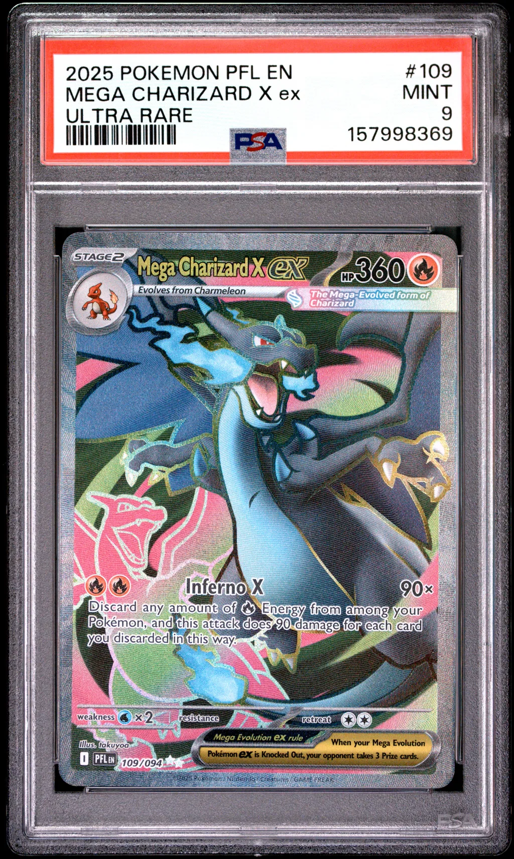 Mega Charizard X EX card artwork