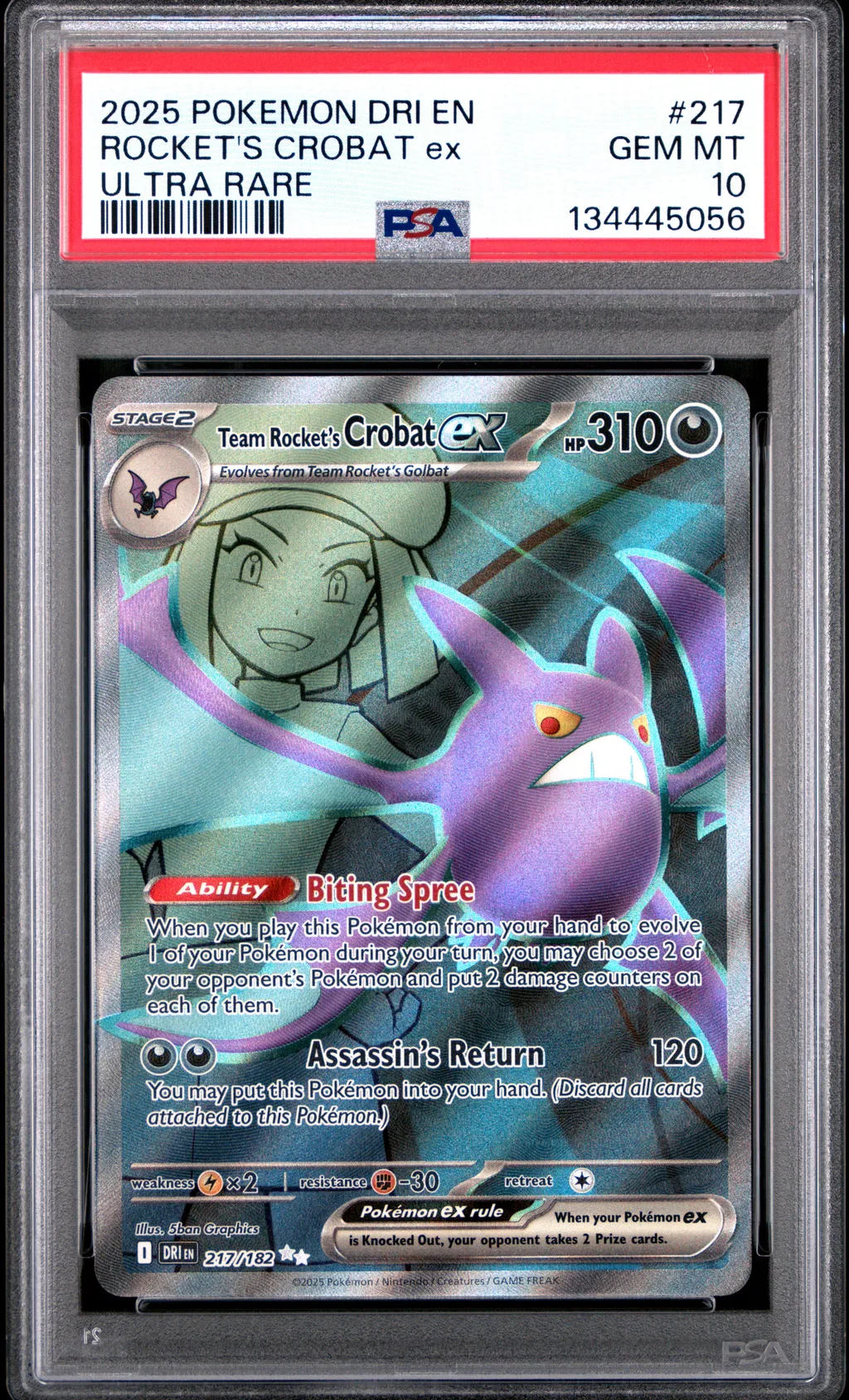 Team Rocket's Crobat EX card artwork