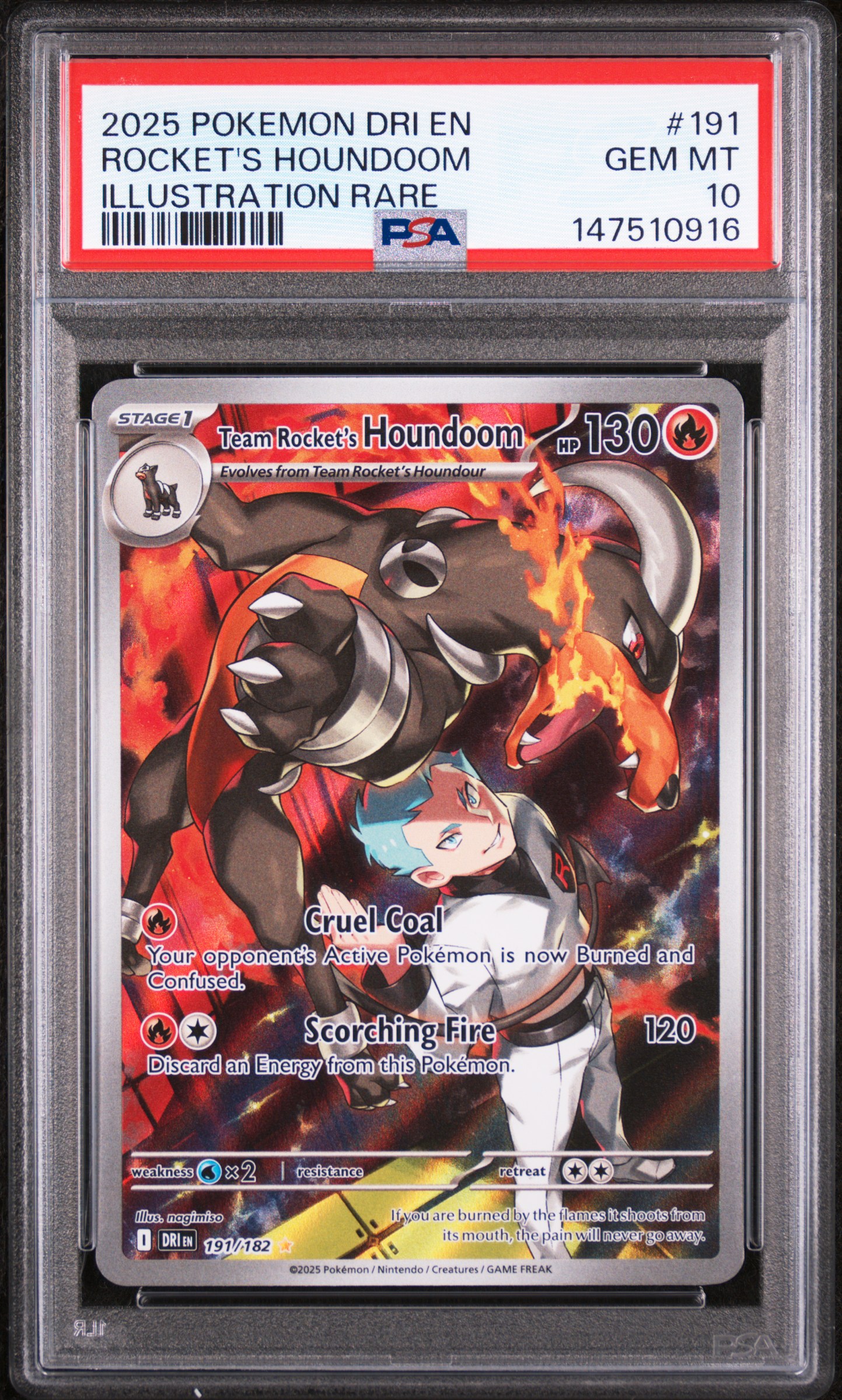 Team Rocket's Houndoom card artwork