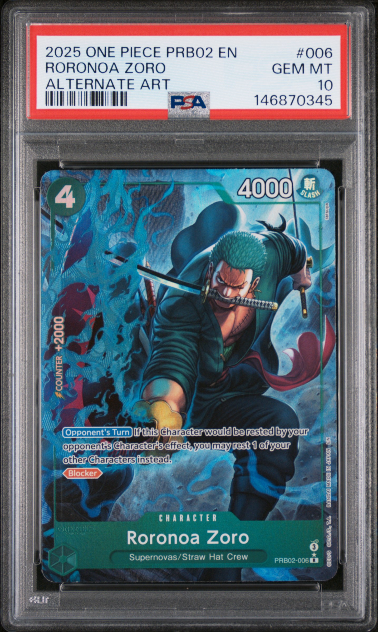 Roronoa Zoro card artwork
