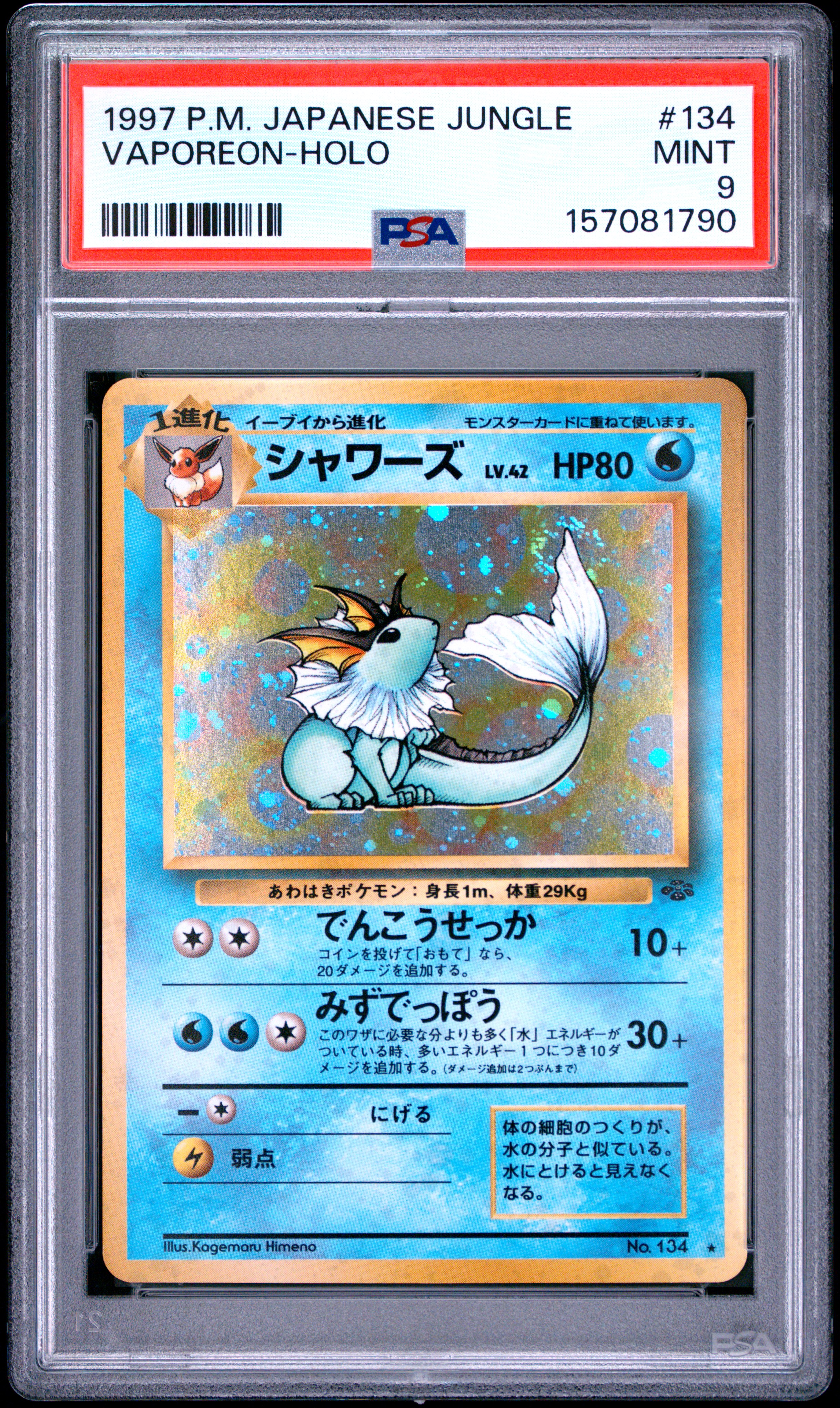 Vaporeon-Holo card artwork