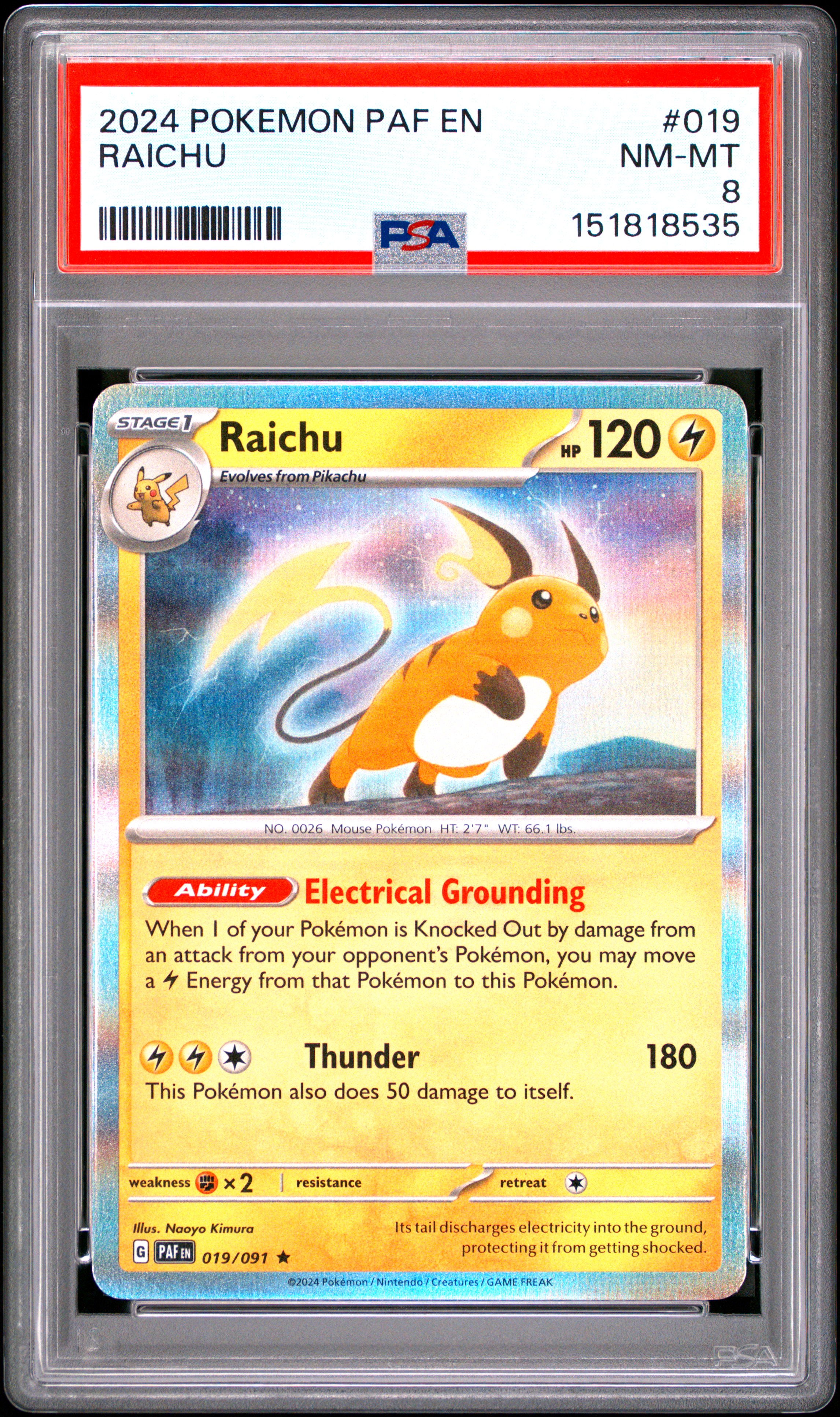 Raichu card artwork