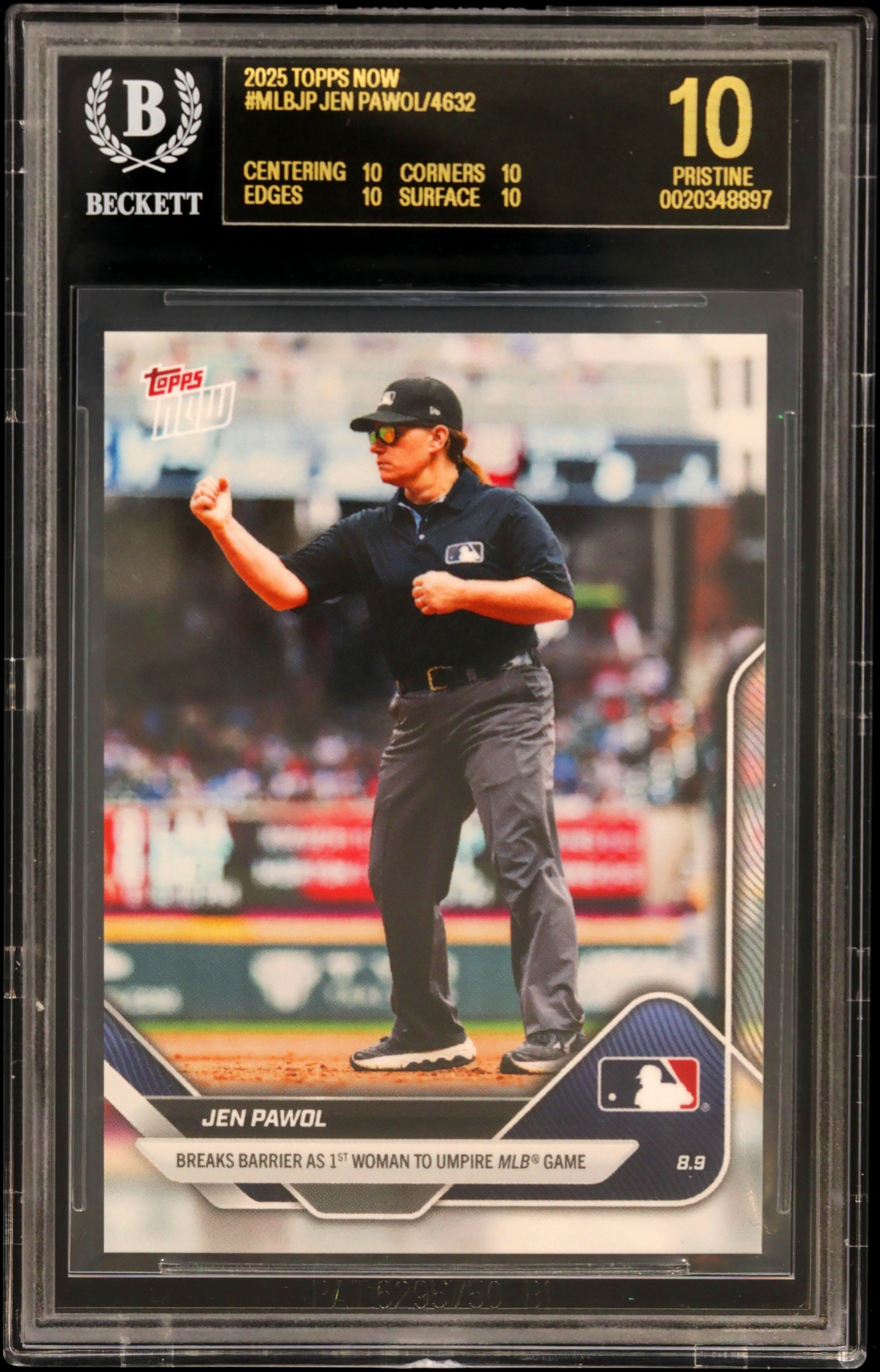 2025 #Mlbjp Jen Pawol/4632* BGS 10 Topps Now