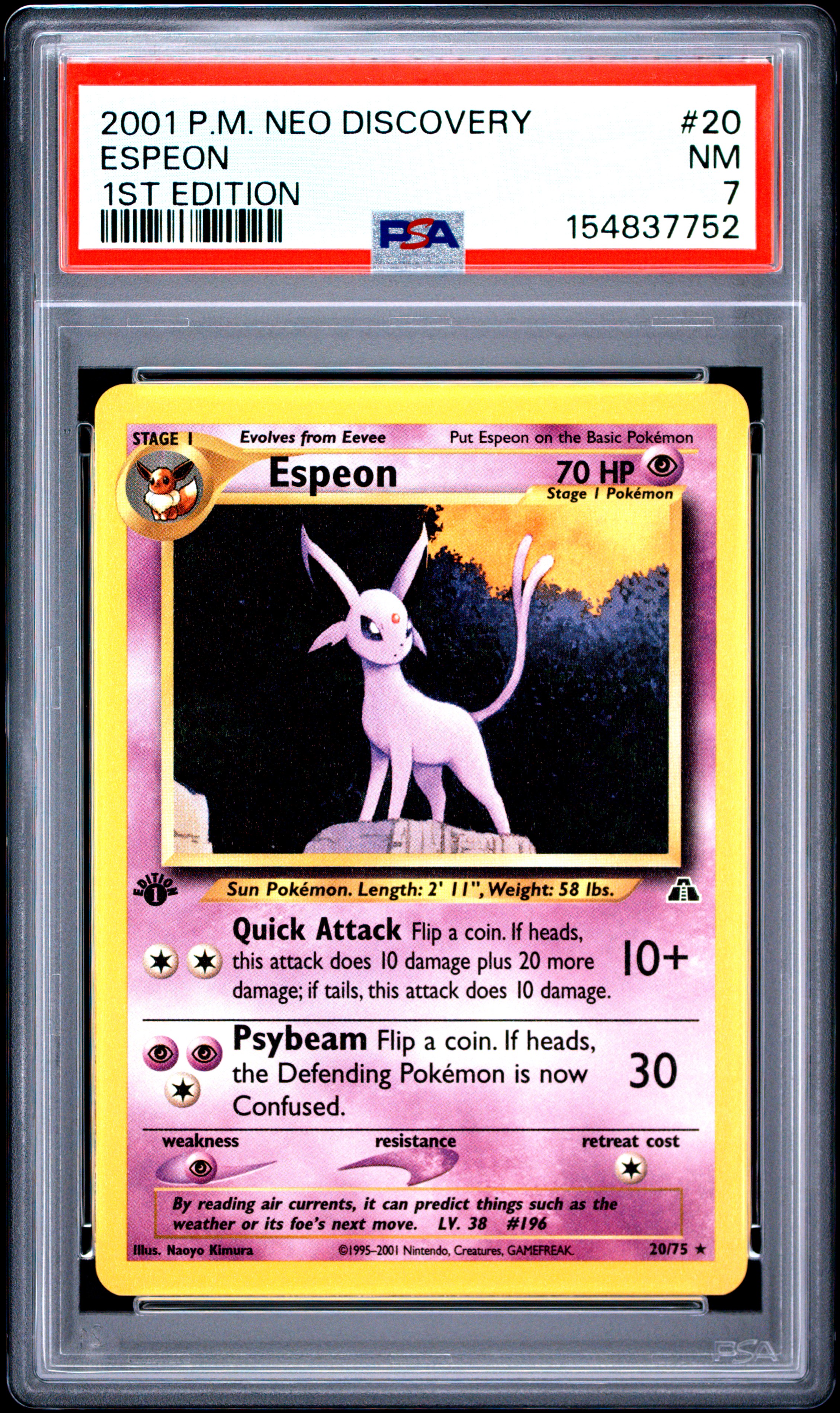 Espeon card artwork