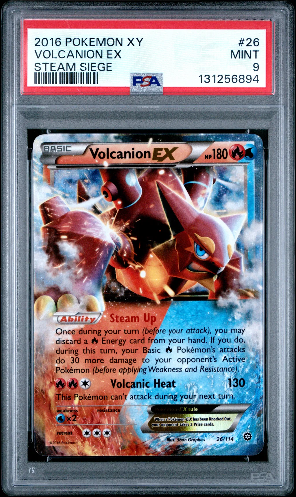 Volcanion EX card artwork