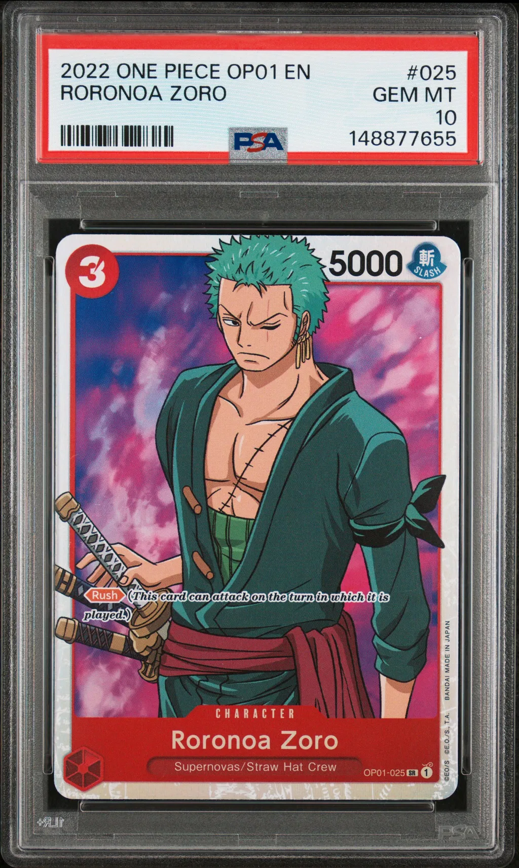 Roronoa Zoro card artwork