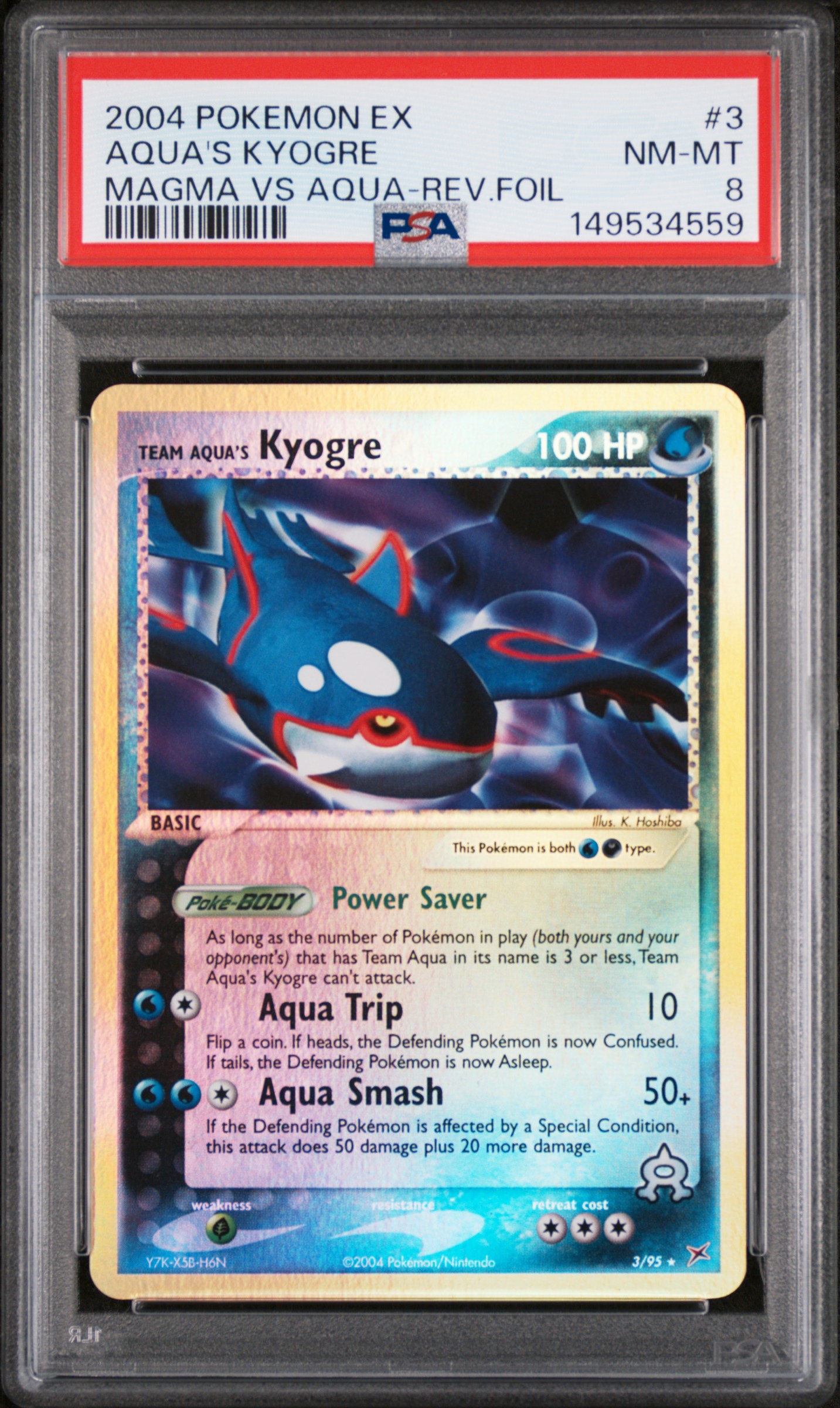Team Aqua's Kyogre-Reverse Foil card artwork