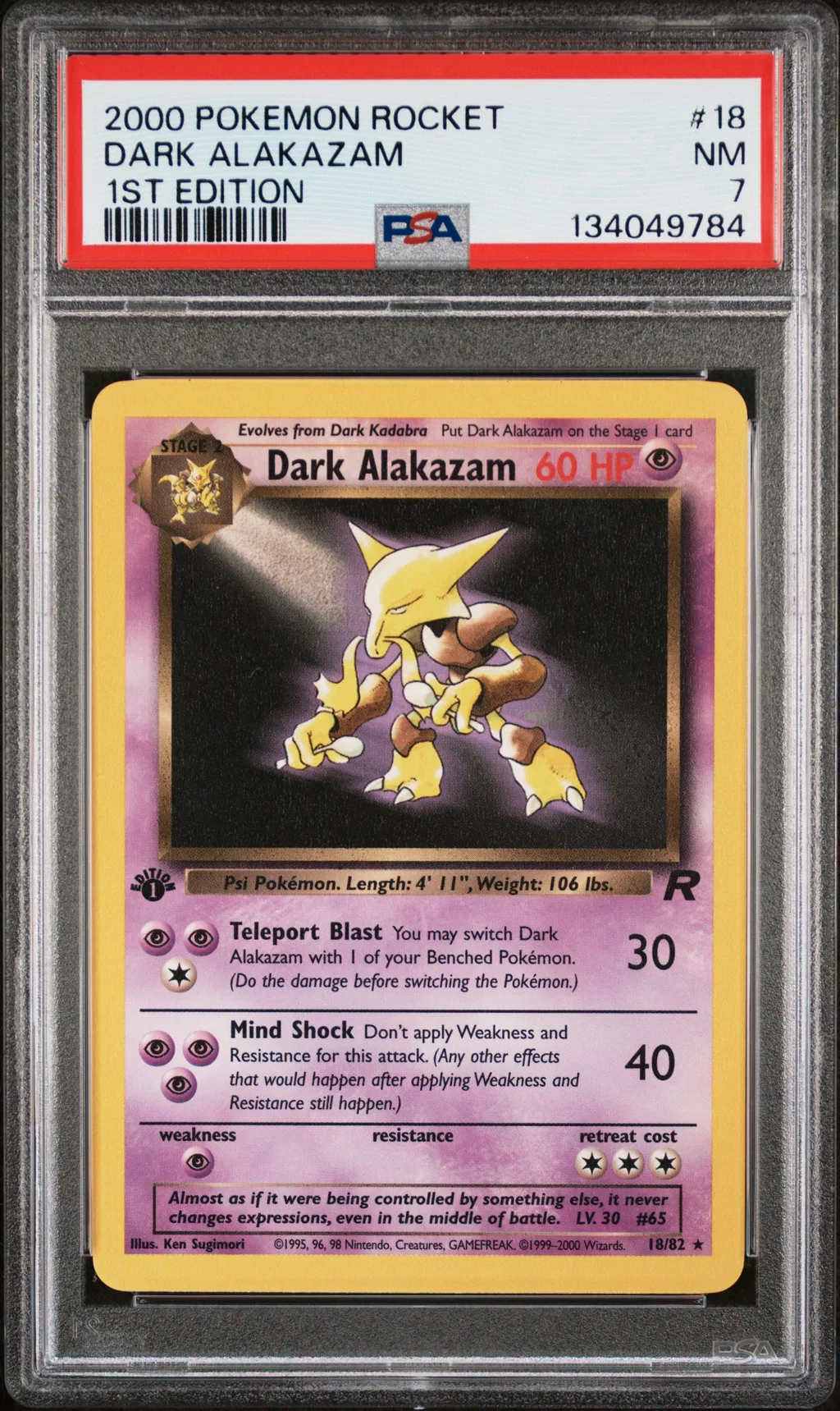 Dark Alakazam card artwork