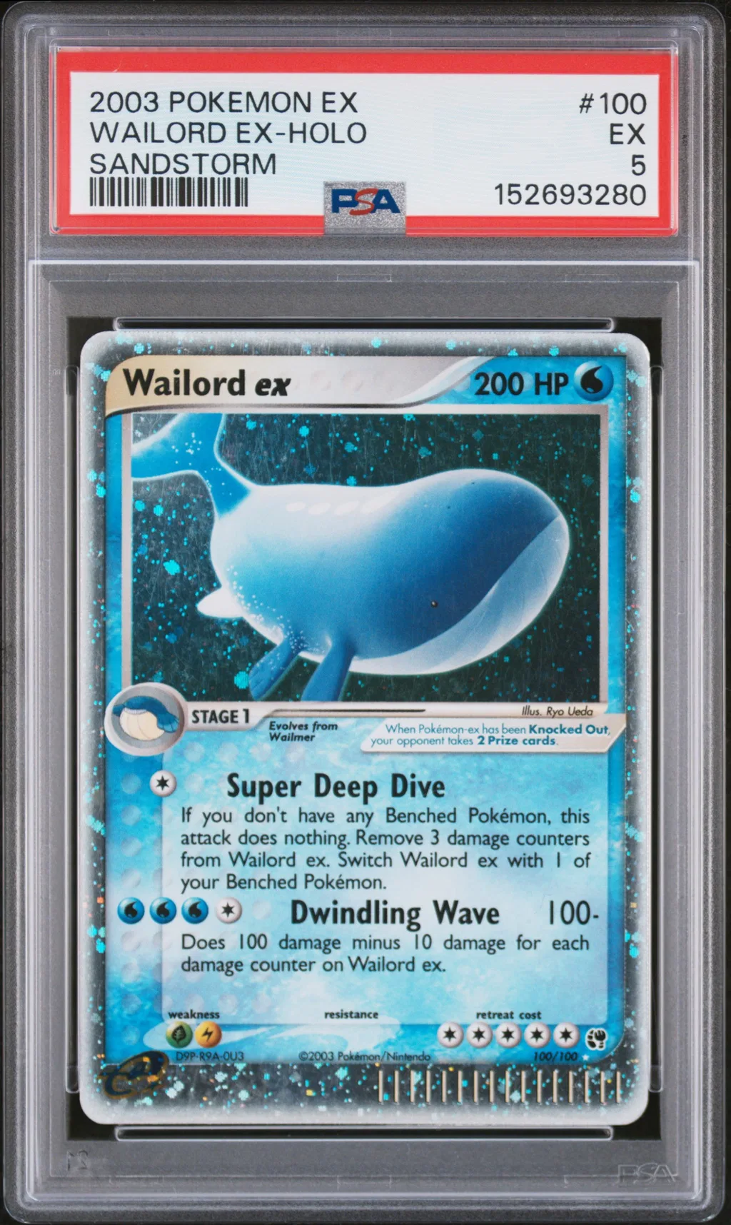 Wailord EX-Holo card artwork