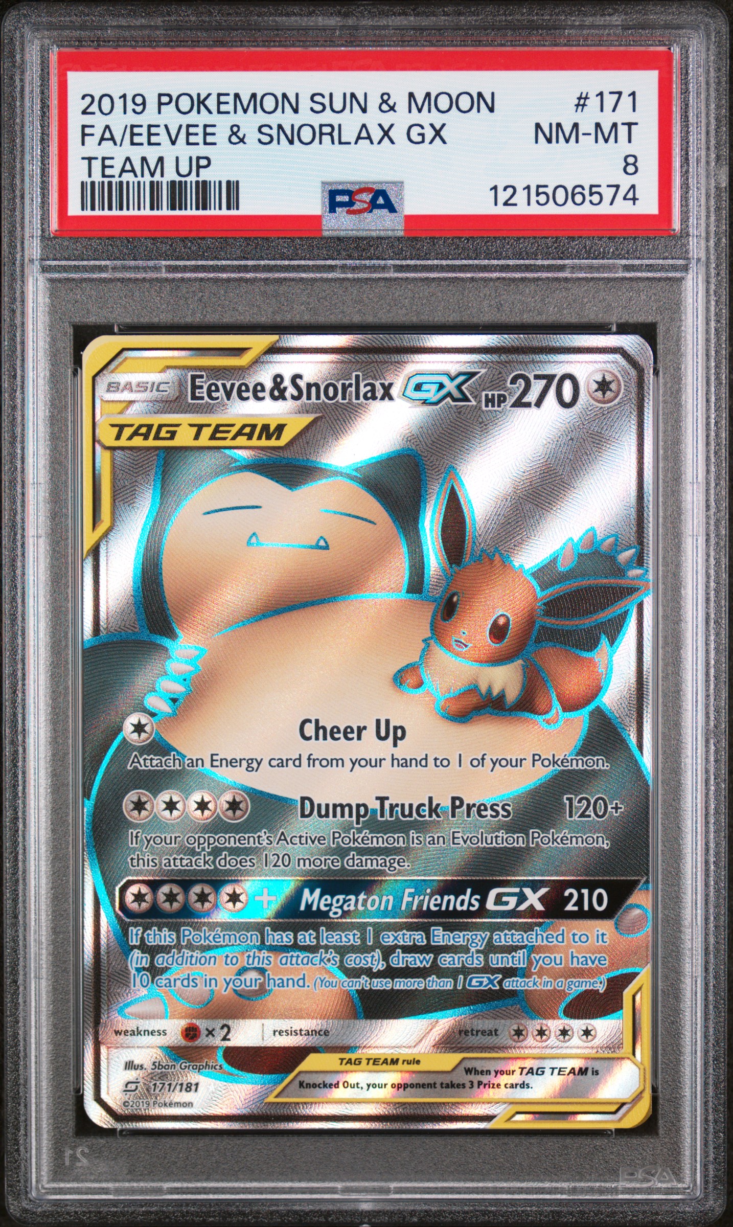 Full Art/Eevee & Snorlax GX card artwork