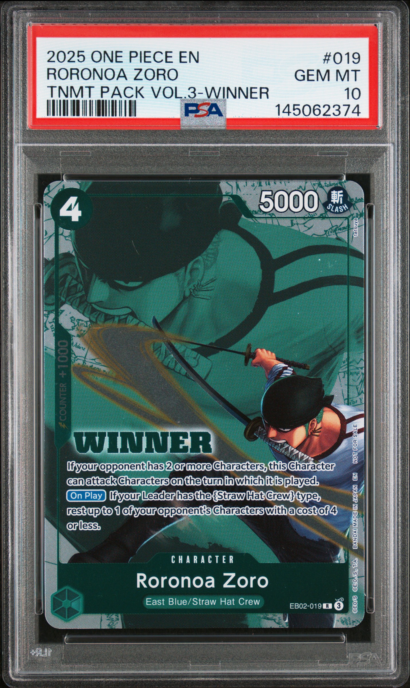Roronoa Zoro card artwork