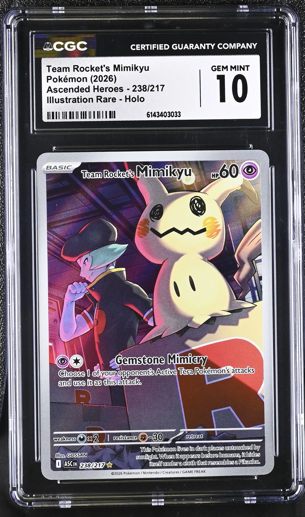 Team Rocket's Mimikyu card artwork